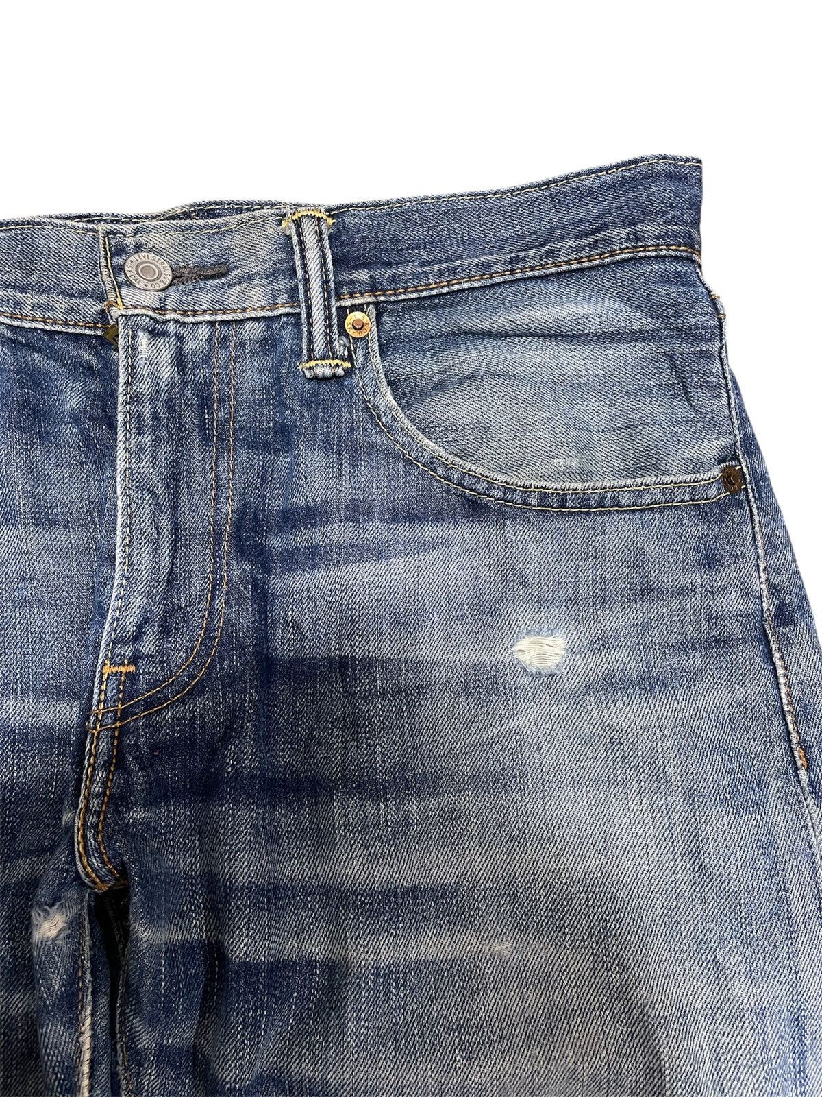 LVC × Levi's × Levi's Vintage Clothing Vintage Levi’s 502 Faded Distressed Blue Wash Denim Size US 30 / EU 46 - 3 Thumbnail