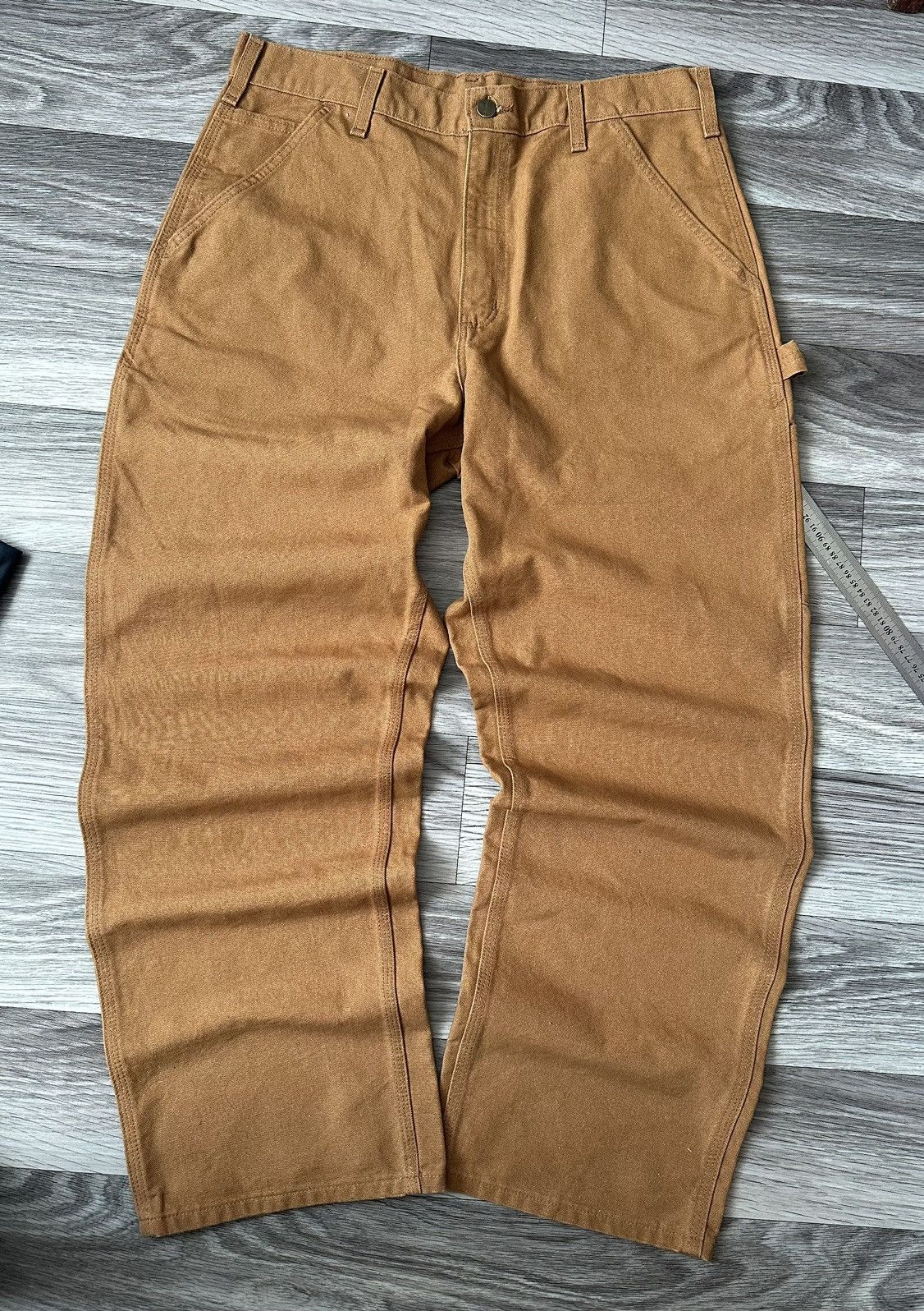 Carhartt × Vintage NEW Carhartt Vintage 34x30 Baggy Tan Carpenter Pants Size US 34 / EU 50 - 2 Thumbnail