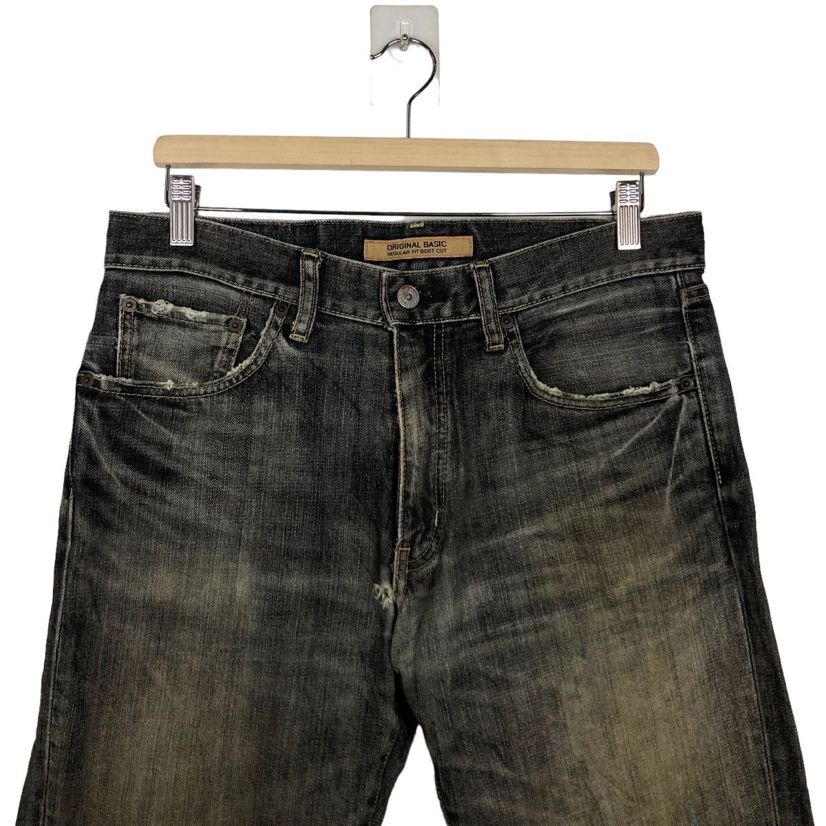 Japanese Brand 🔥90’s Vintage Distressed Denim Jeans Uniqlo Japan Size US 33 - 3 Thumbnail