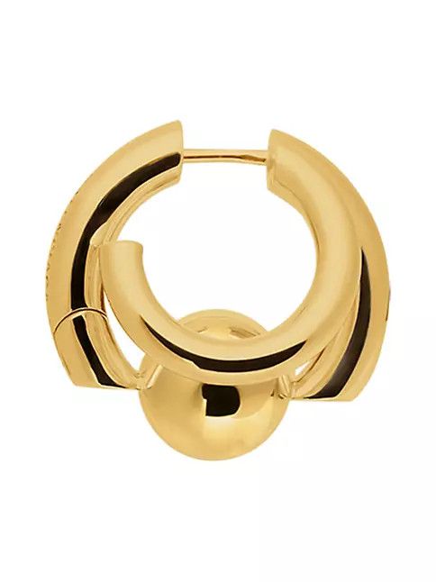 Balenciaga o1mt1gz0824 Size: OS / Cut Double Earring in Gold Size ONE SIZE - 1 Thumbnail