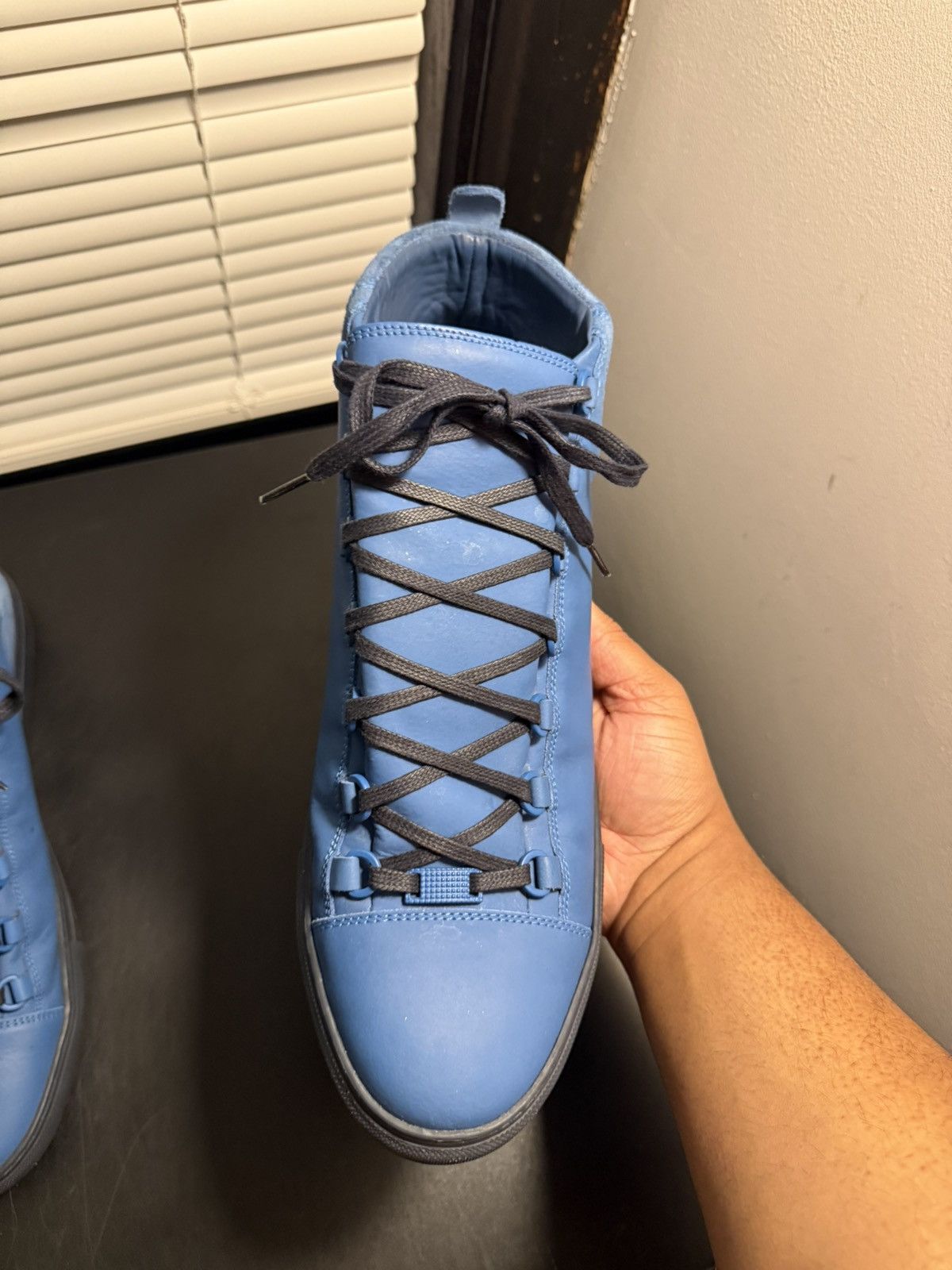 Balenciaga Balenciaga Arena Blue Half Leather Half Suede Sneakers 12 US Size US 12 / EU 45 - 7 Thumbnail