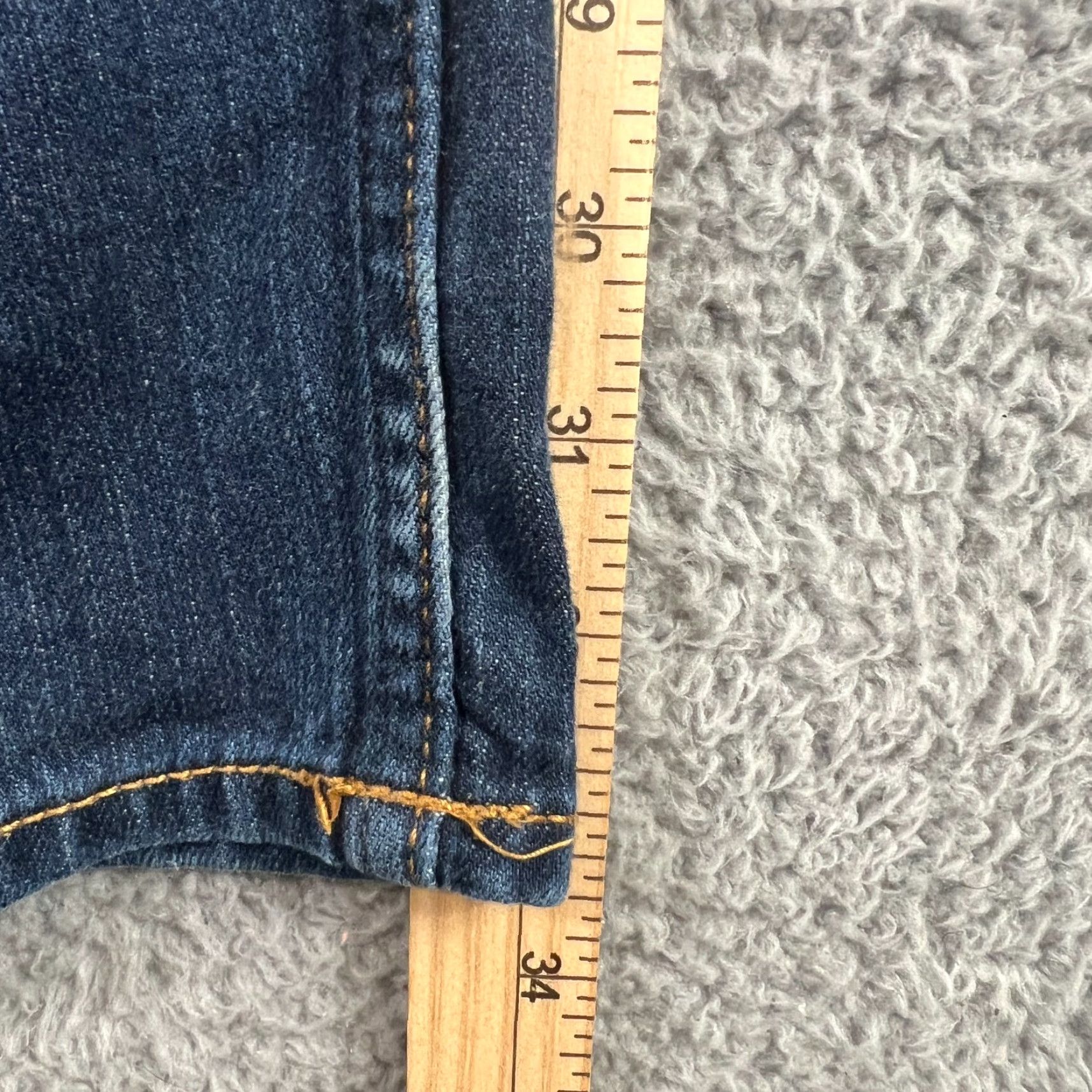 American Eagle Outfitters American Eagle Jeans Slim Straight 32x33 Blue Distressed Men's Denim Size US 32 / EU 48 - 2 Thumbnail
