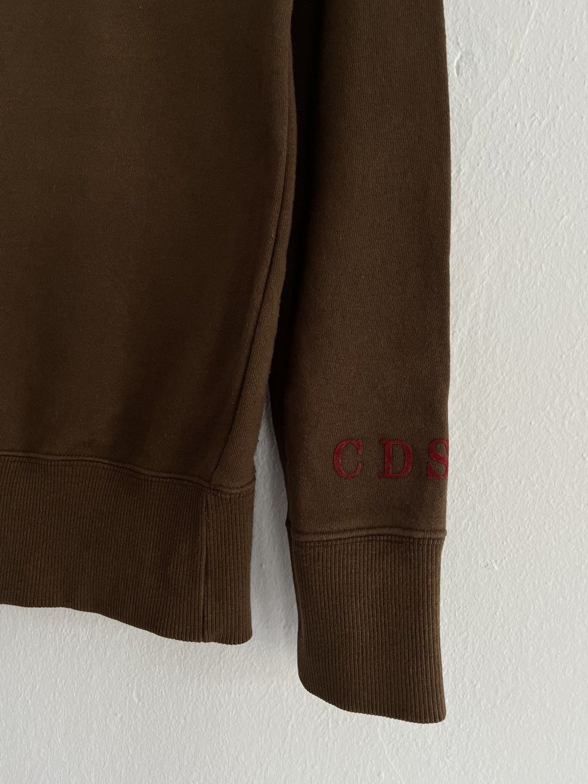 Japanese Brand Vintage Clef De Sol CDS Asymmetrical Brown Sweatshirt 00s Size M / US 6-8 / IT 42-44 - 4 Thumbnail