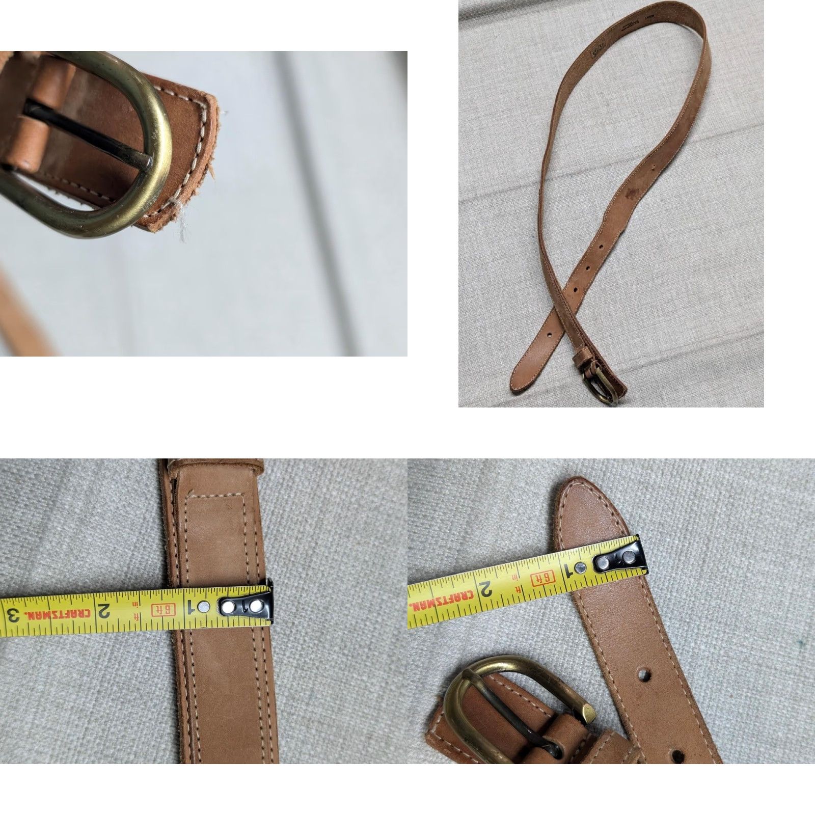 Vintage VINTAGE Atlas WESTERN BELT Ranger Belt ENGLAND cowhide leather 36 Brown Mens Belt 35/36 Western Ranger Size 36 - 9 Thumbnail