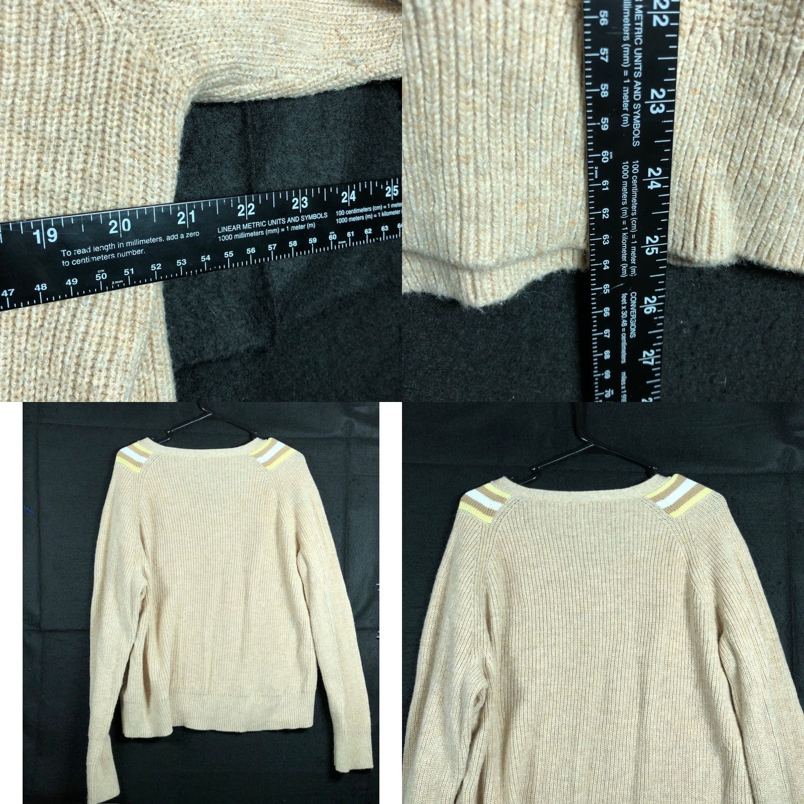 Talbots Talbots Sweater Tan Pullover V-Neck Long Sleeve Cotton Nylon Blend XL Womens Regular Size Pullover knit Casual Workwear 80s? Size XL / US 12-14 / IT 48-50 - 8 Thumbnail