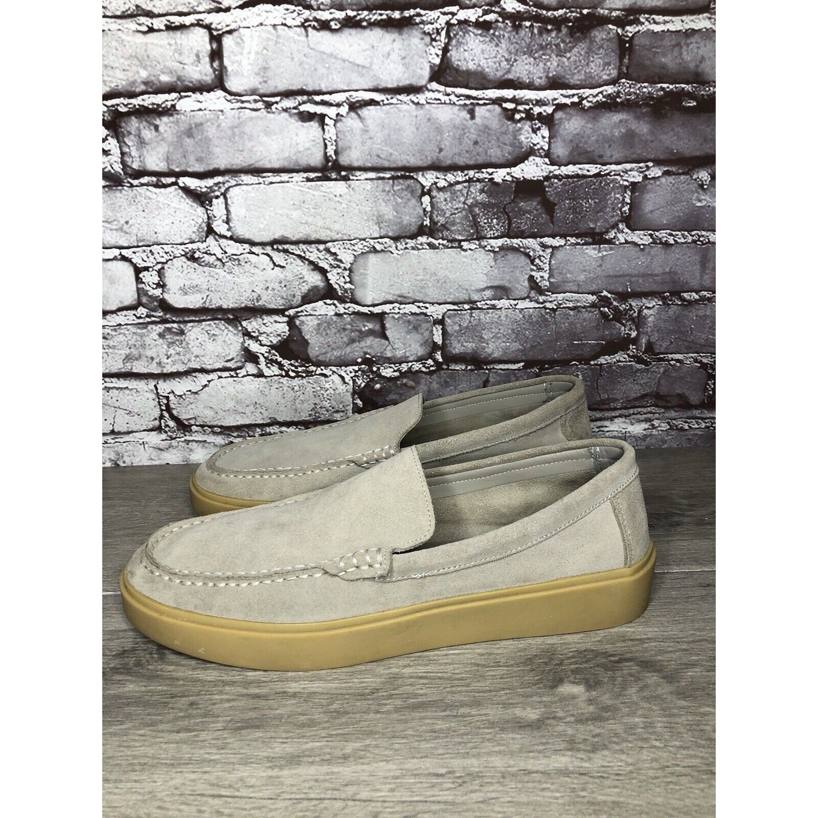 Nordstrom Nordstrom Ortholite NOEZRA-LEA Light Gray Suede Loafers Shoe Size US 11 / EU 44 - 1 Thumbnail