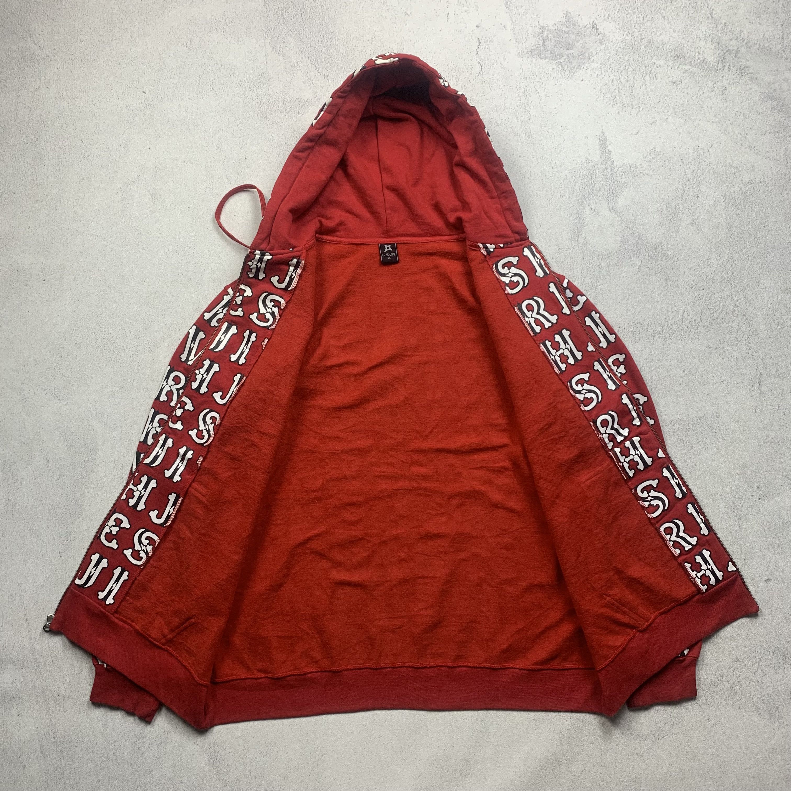 Freshjive Freshjive Overprint Spellout Zip Up Hoodie Size US XL / EU 56 / 4 - 6 Thumbnail
