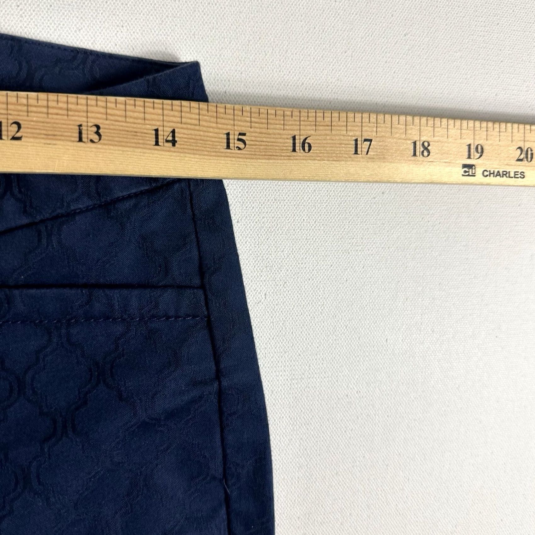 Lilly Pulitzer Lilly Pulitzer Kelly Textured Ankle Length Skinny Pant Midnight Navy Size 2 Size 26" / US 2 / IT 38 - 7 Thumbnail