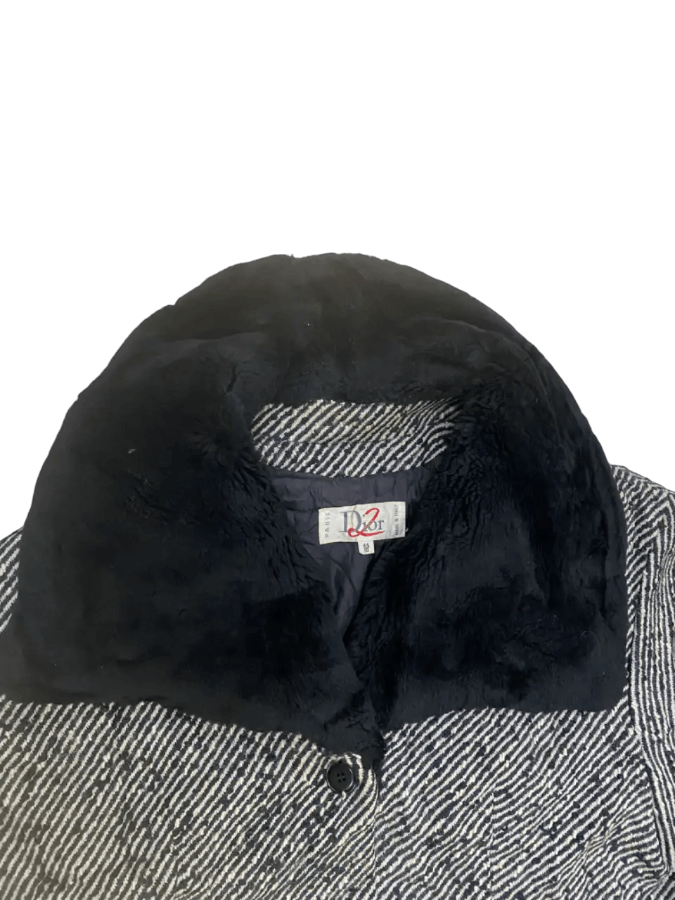 Dior AW07 DIOR WOOL HERRINGBONE TWEED COAT FUR COLLAR Size M / US 6-8 / IT 42-44 - 5 Thumbnail