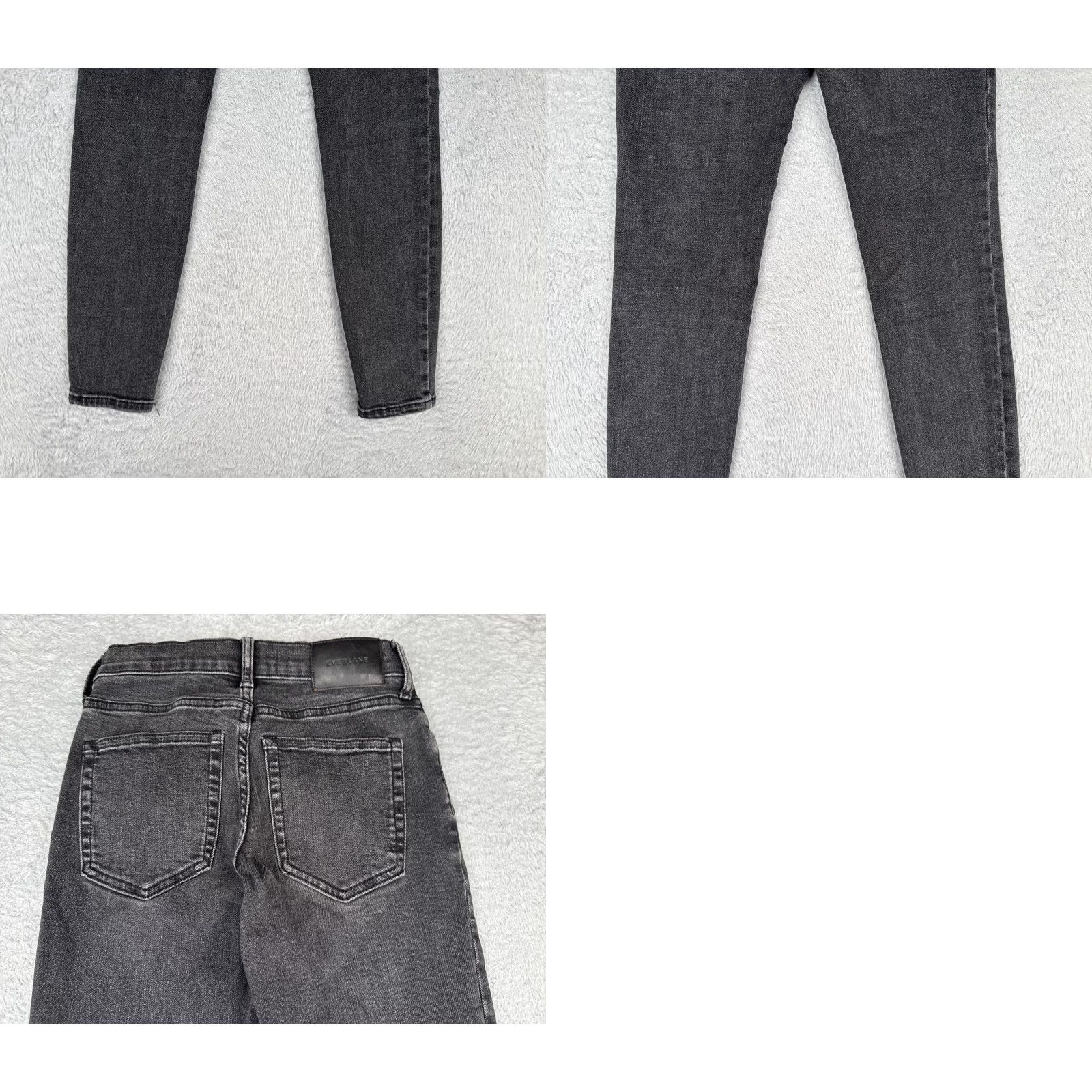 Everlane Everlane Jeans Women 25 Black Denim Mid Rise Skinny Cotton Blend 24x27 Size 42" / US 20 - 10 Thumbnail