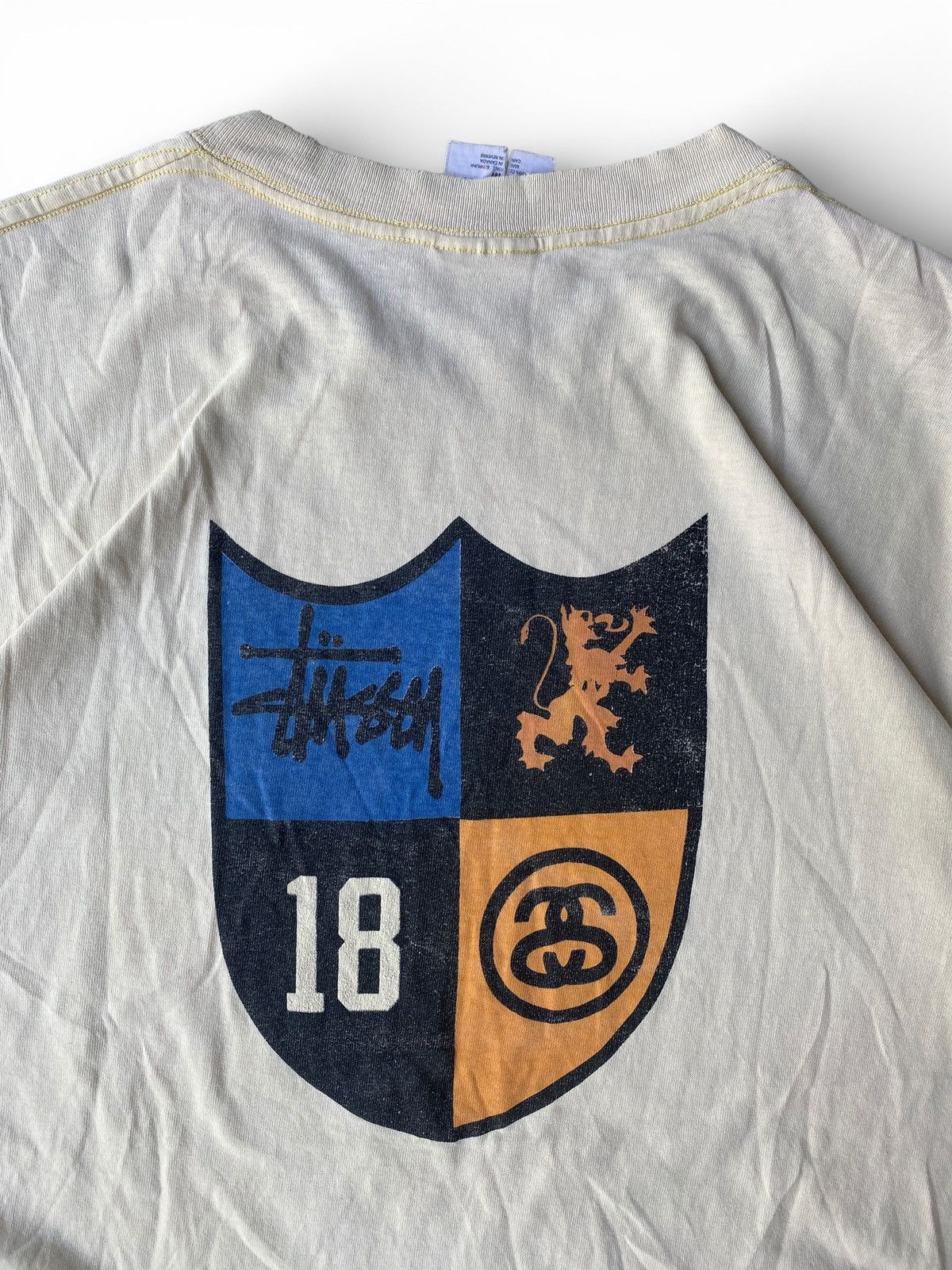 Vintage Stussy Crest Logo Double Sided T Shirt Streetwear Skate Surf Size US M / EU 48-50 / 2 - 4 Thumbnail