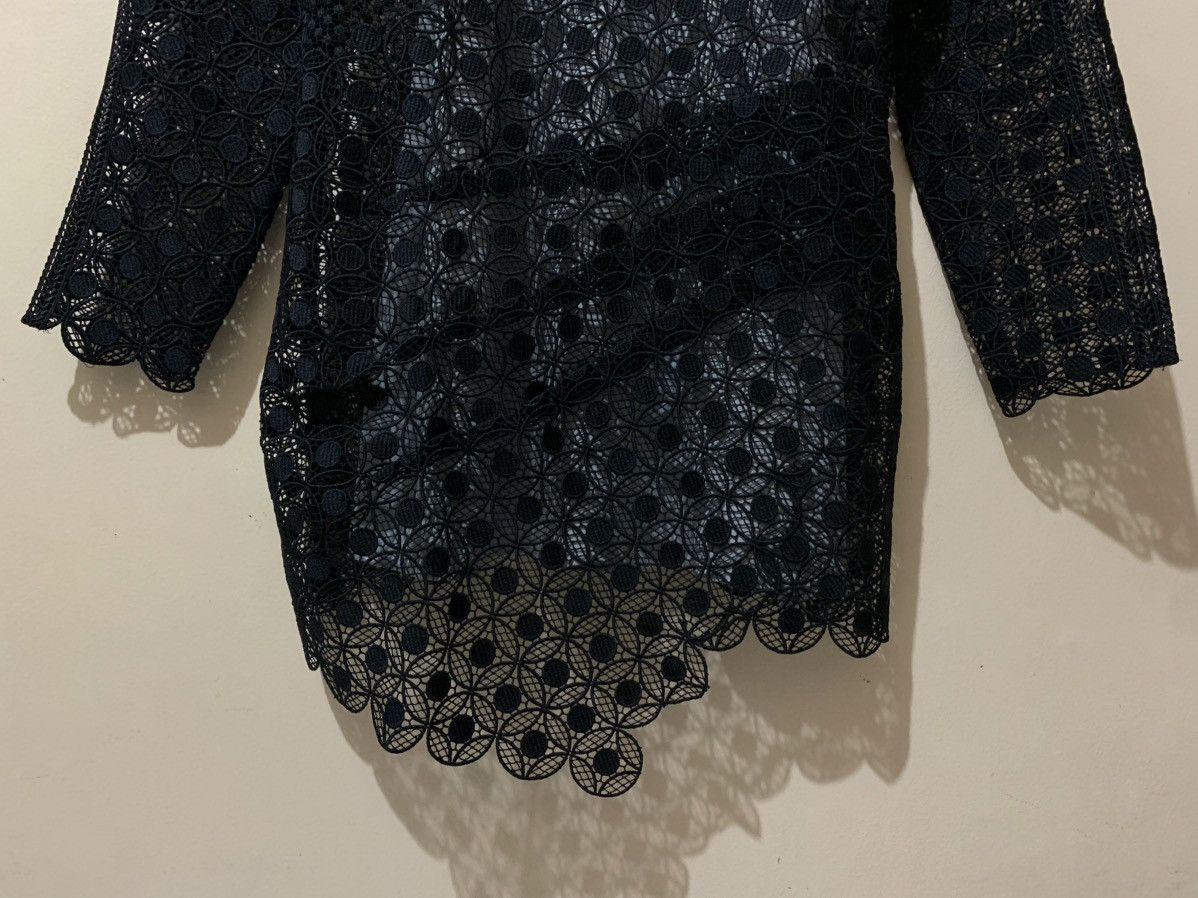 Self-Portrait Self-Portrait Strike Guipure Lace Mini Dress Black Size M / US 6-8 / IT 42-44 - 6 Thumbnail