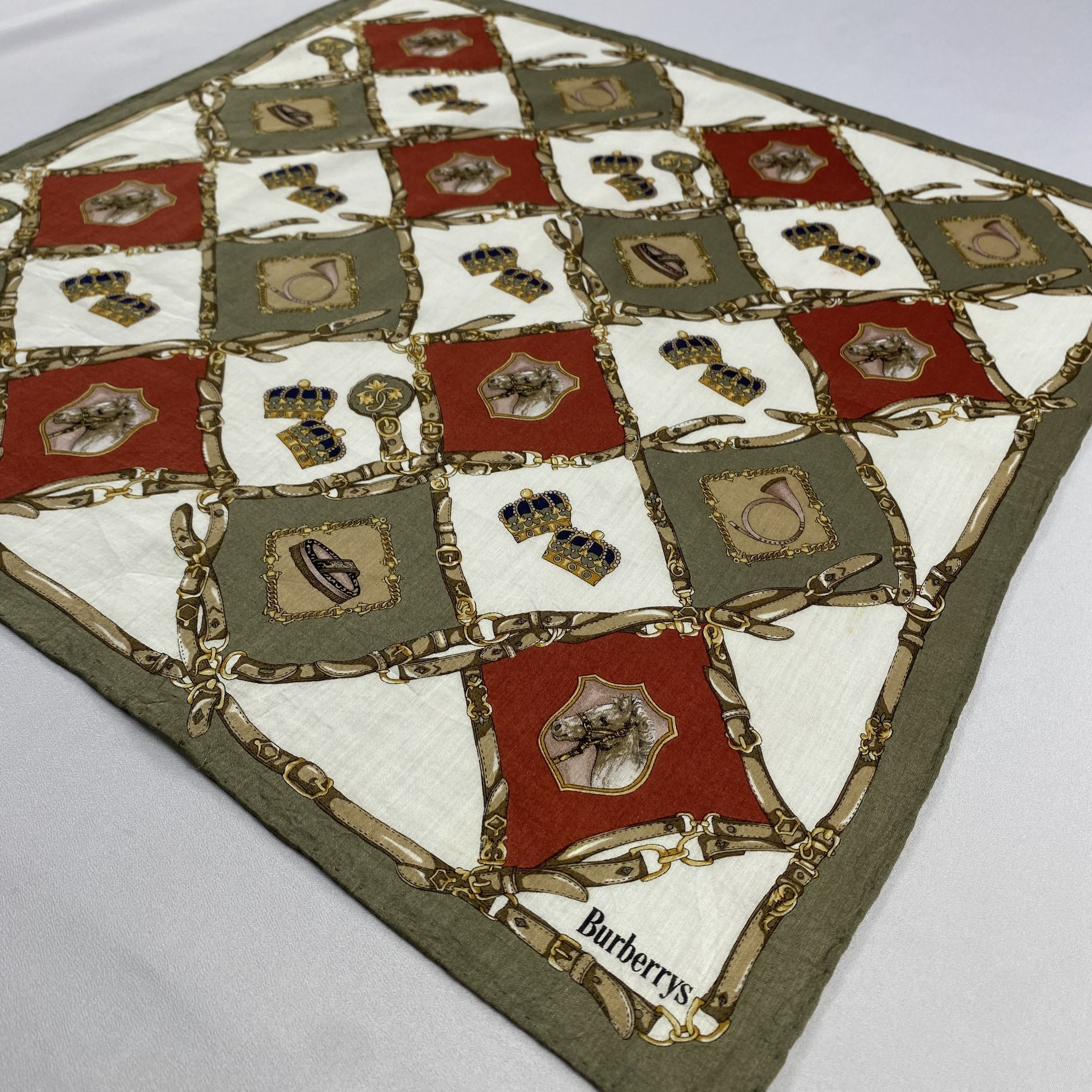 Burberry × Vintage Burberry Handkerchief / Neckerchief / Bandana-P1454 Size ONE SIZE - 2 Thumbnail