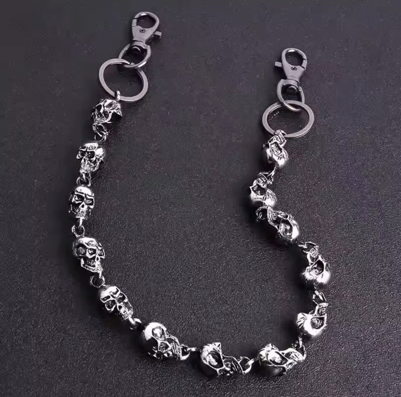 Jewelry Punk Skulls Wallet Chain Size ONE SIZE - 2 Thumbnail