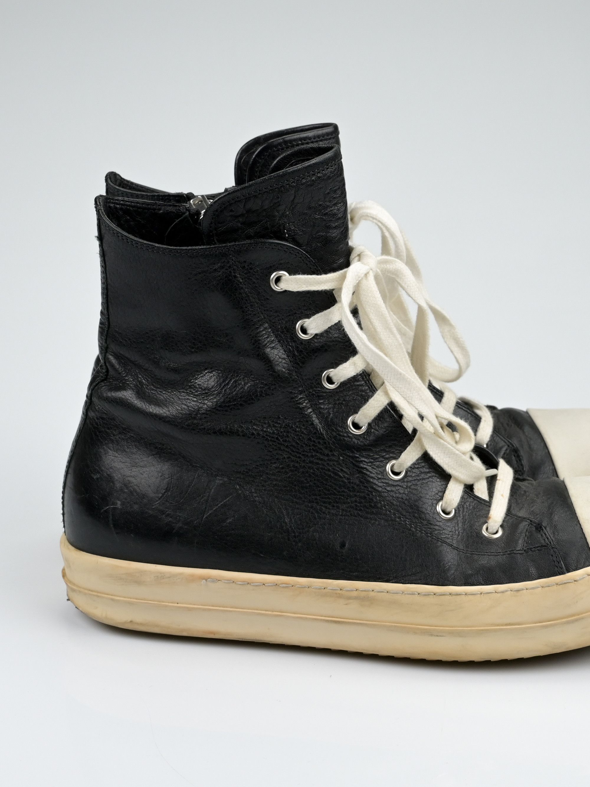 Rick Owens Mainline Leather High Top Ramones Size US 11 / EU 44 - 10 Thumbnail