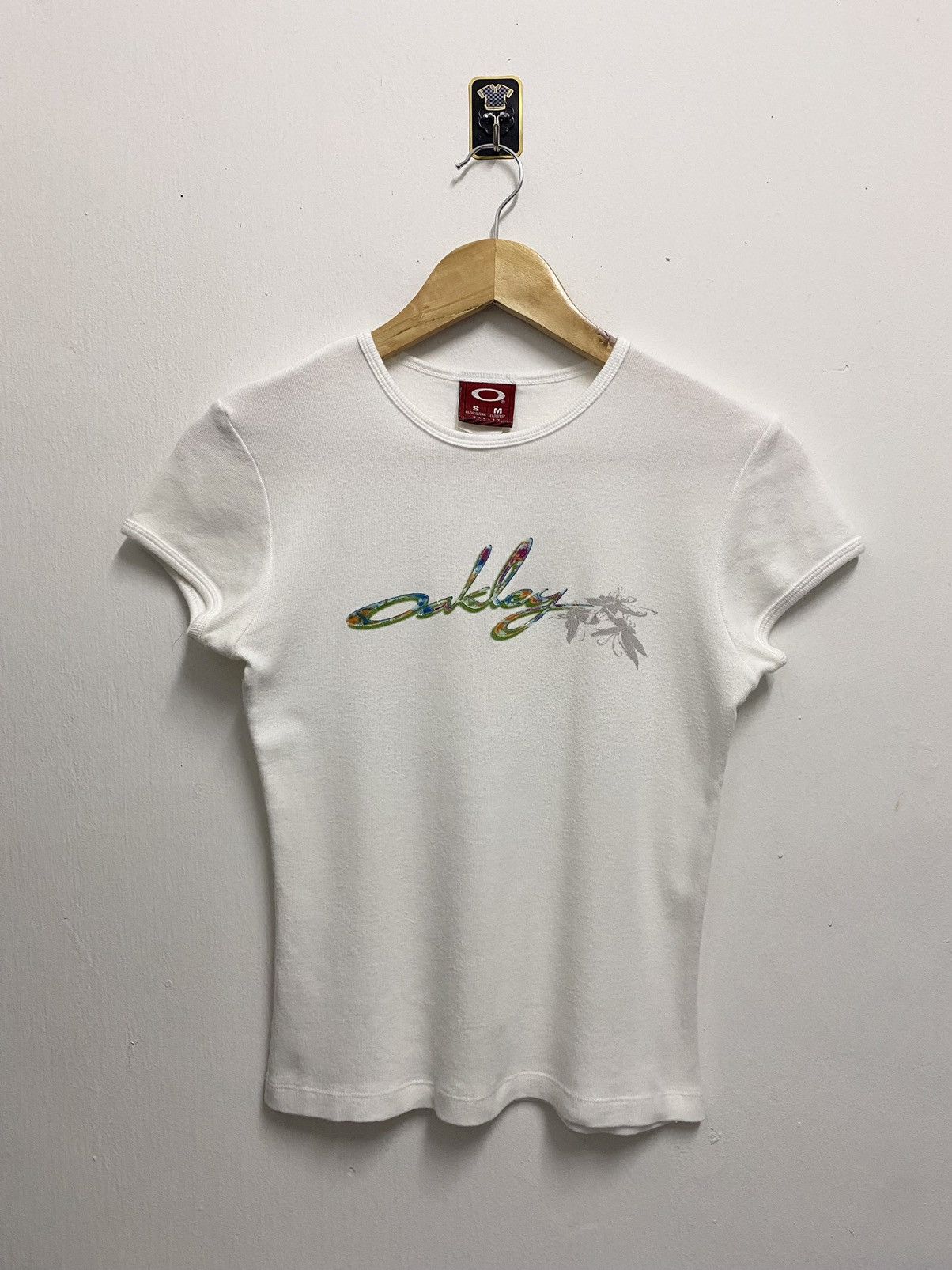 Oakley × Vintage 2000's Oakley Butterfly Crop Top T-Shirt Size S / US 4 / IT 40 - 1 Thumbnail