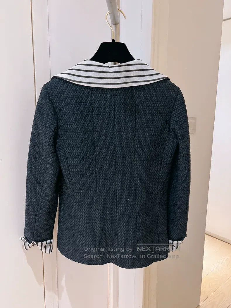 Chanel Chanel Navy tweed coat Size XXS / US 00 / IT 34 - 2 Thumbnail