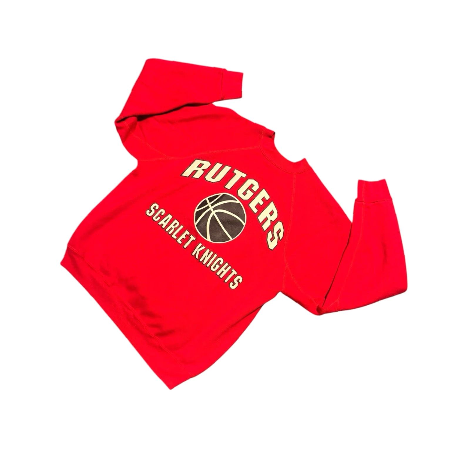 Vintage VINTAGE Rutgers Scarlet Knights Sweatshirt DS Red 80s Medium Men Pullover Crew Neck Fleece Cotton Size US M / EU 48-50 / 2 - 4 Thumbnail