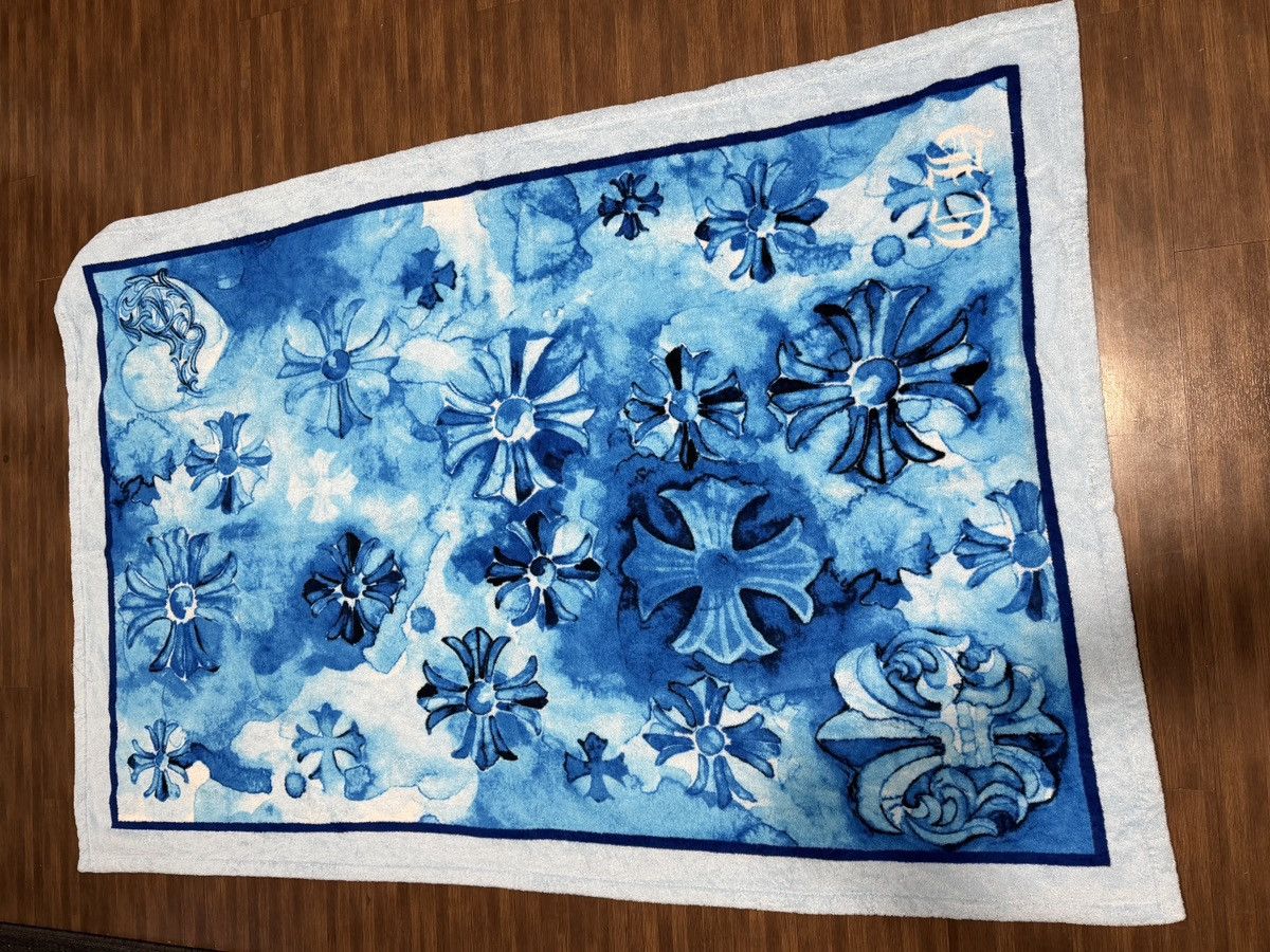 Chrome Hearts Blue/White Chrome Towel Size ONE SIZE - 1 Thumbnail