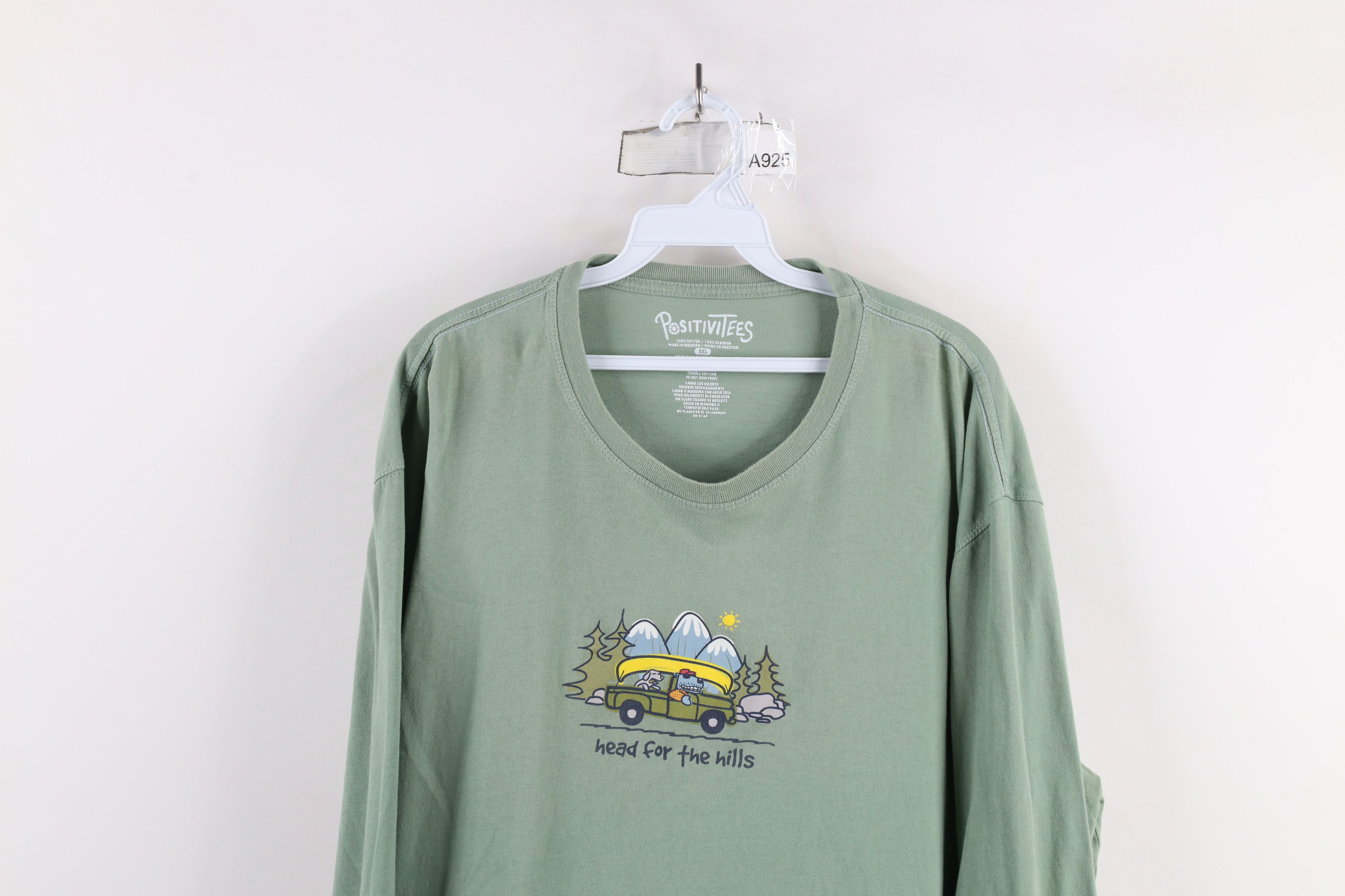Vintage PositiviTees for the Hills Dog Mountains Long Sleeve T-Shirt Size US XXL / EU 58 / 5 - 2 Thumbnail