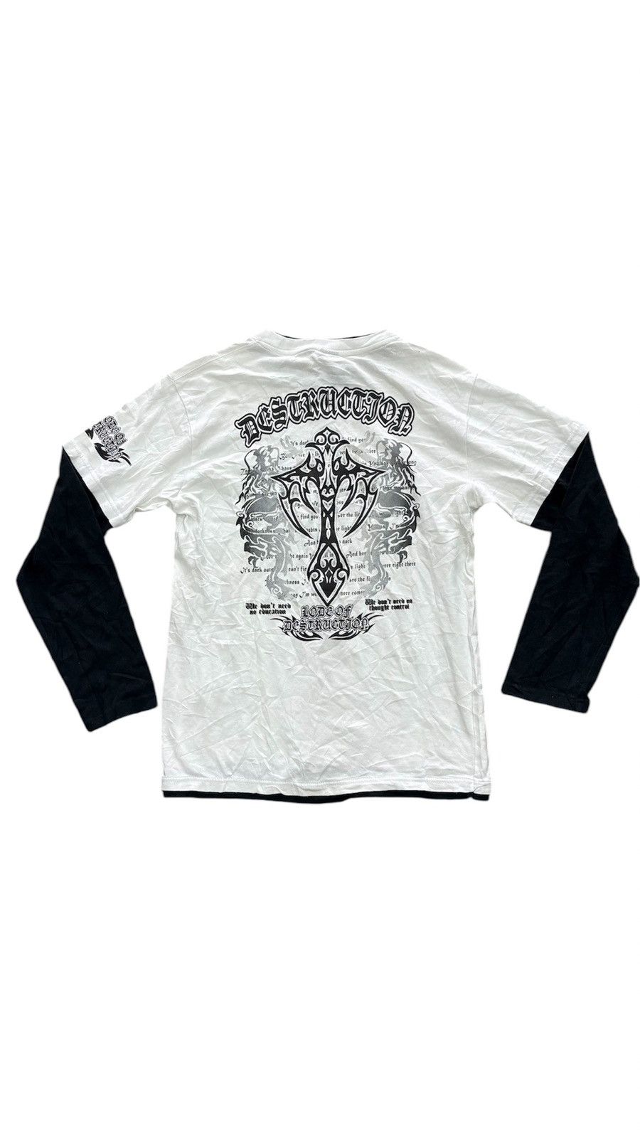 If Six Was Nine ‼️BEAUMERE SHIRT CROSS PUNK POEM BONDAGE SKULL JAPANESE Size US L / EU 52-54 / 3 - 2 Thumbnail