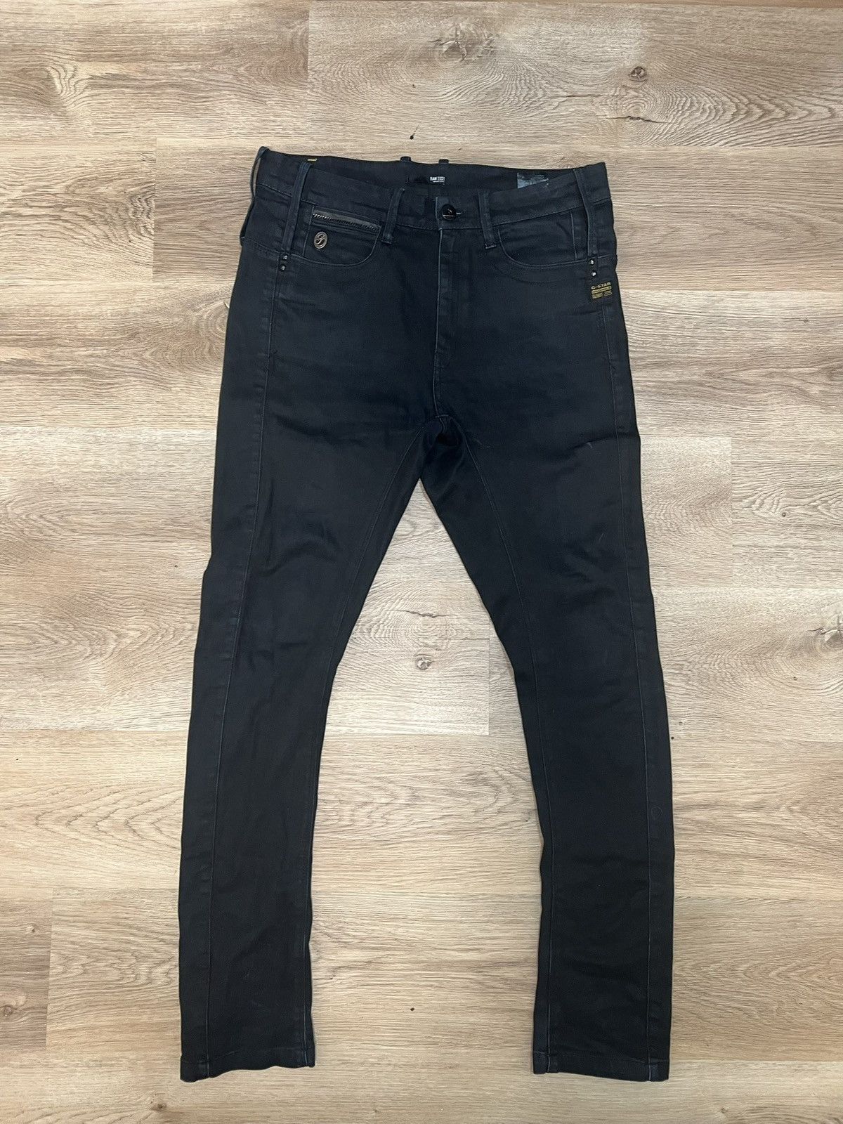 G-Star G-Star RAW Originals 3301 Coated Slim Jeans Size US 31 - 1 Thumbnail