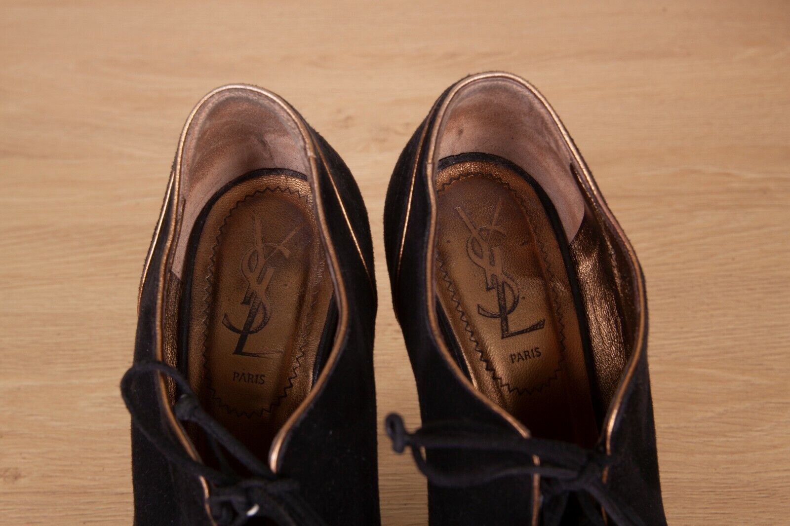 Yves Saint Laurent Yves Saint Laurent YSL Black Suede Leather Heels Size US 7 / IT 37 - 5 Thumbnail