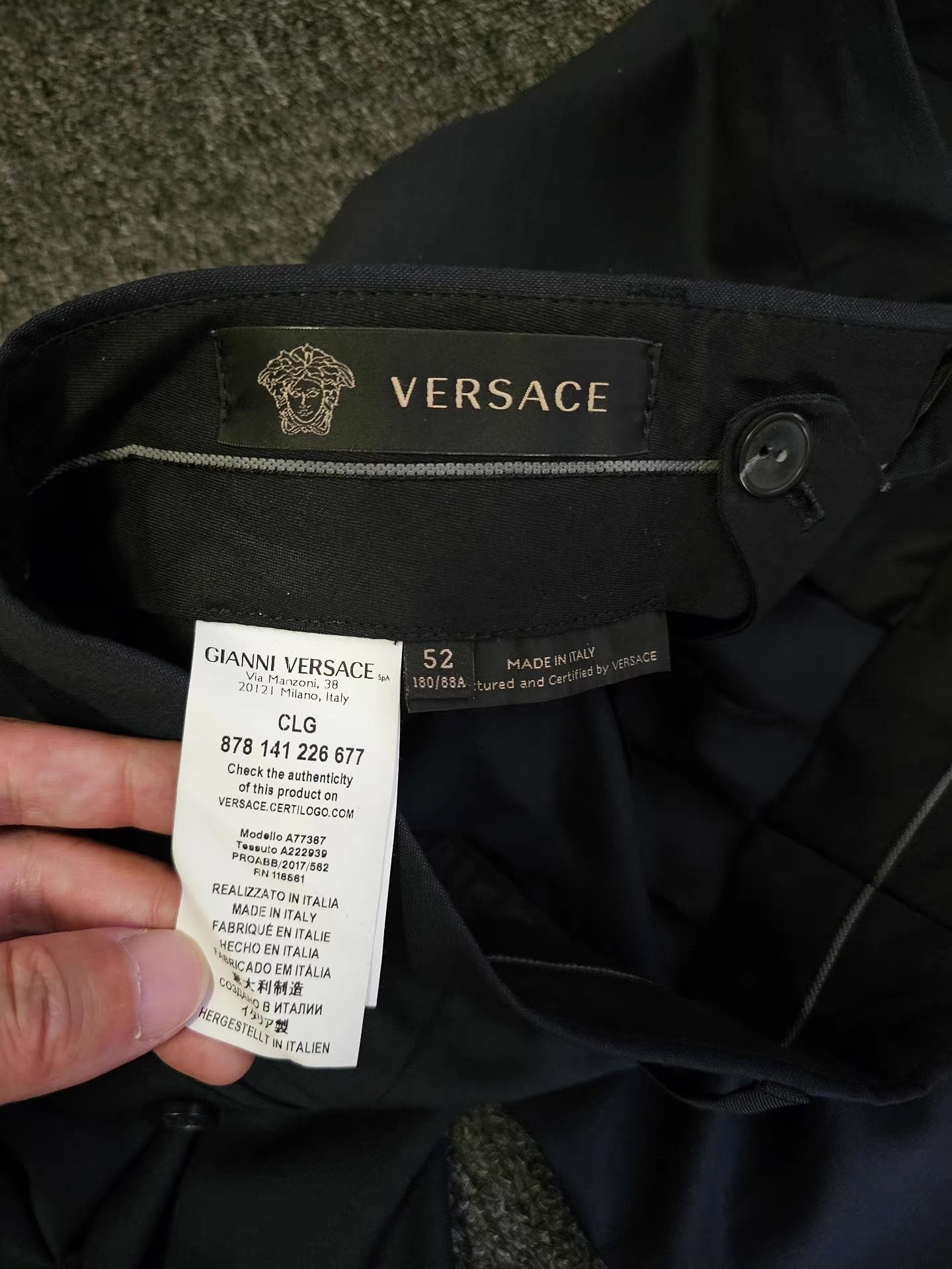 Versace Versace Main Line Wool Trousers Q4 Size US 38 / EU 54 - 5 Thumbnail