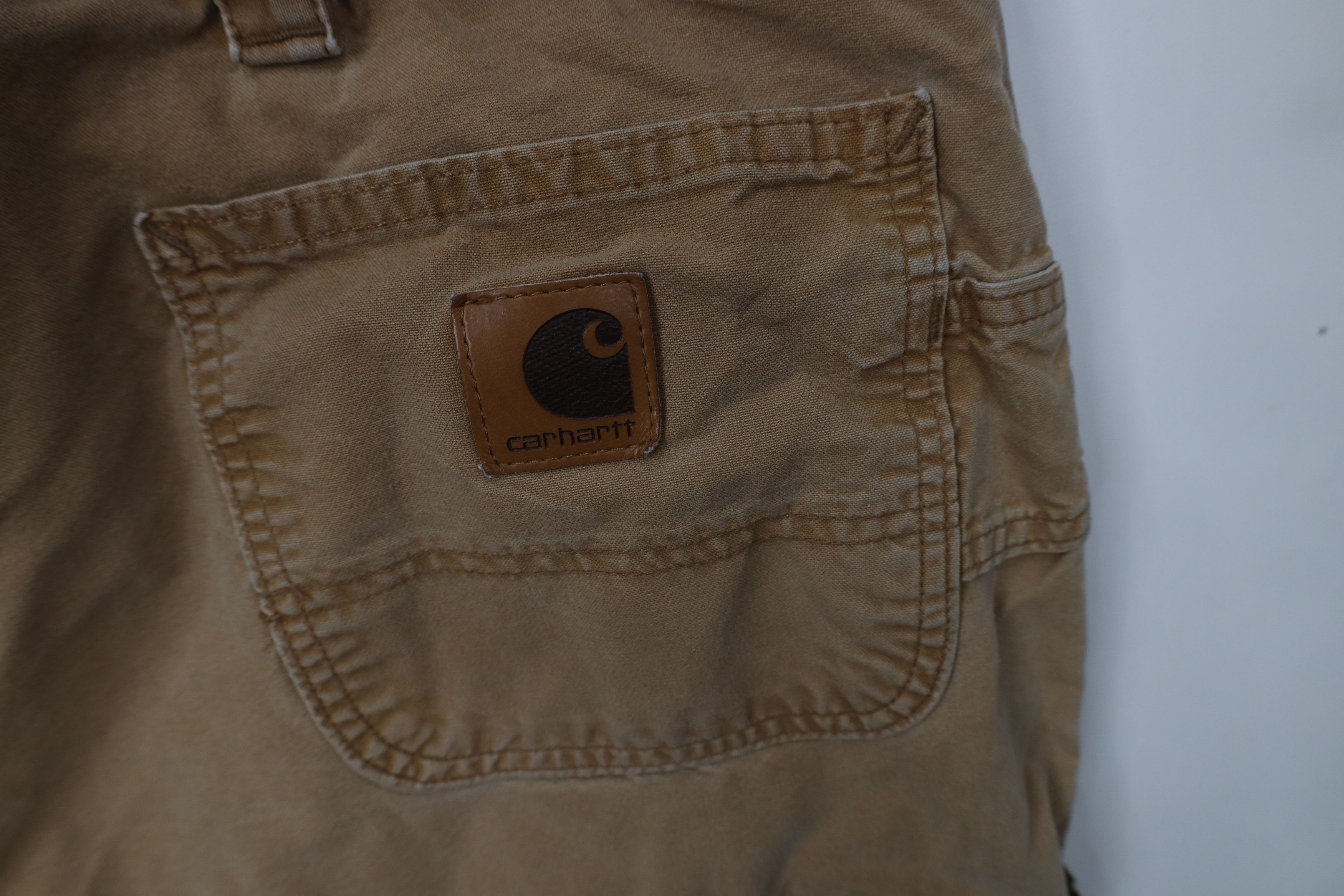 Carhartt Vintage 90s Y2K Carhartt Wide Leg Dungaree Pants Duck Brown Size US 44 / EU 60 - 14 Thumbnail