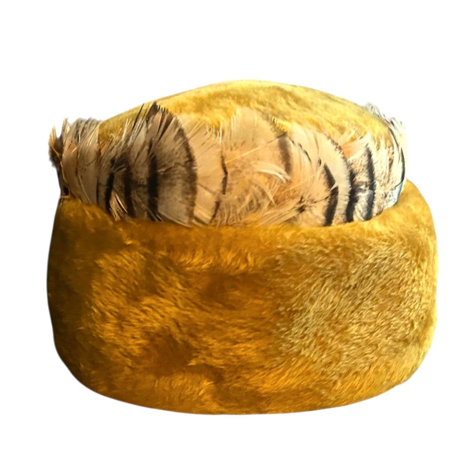 New Era VINTAGE New Era Women's Church Hat Yellow Feathers Made In Italy Size ONE SIZE - 3 Thumbnail