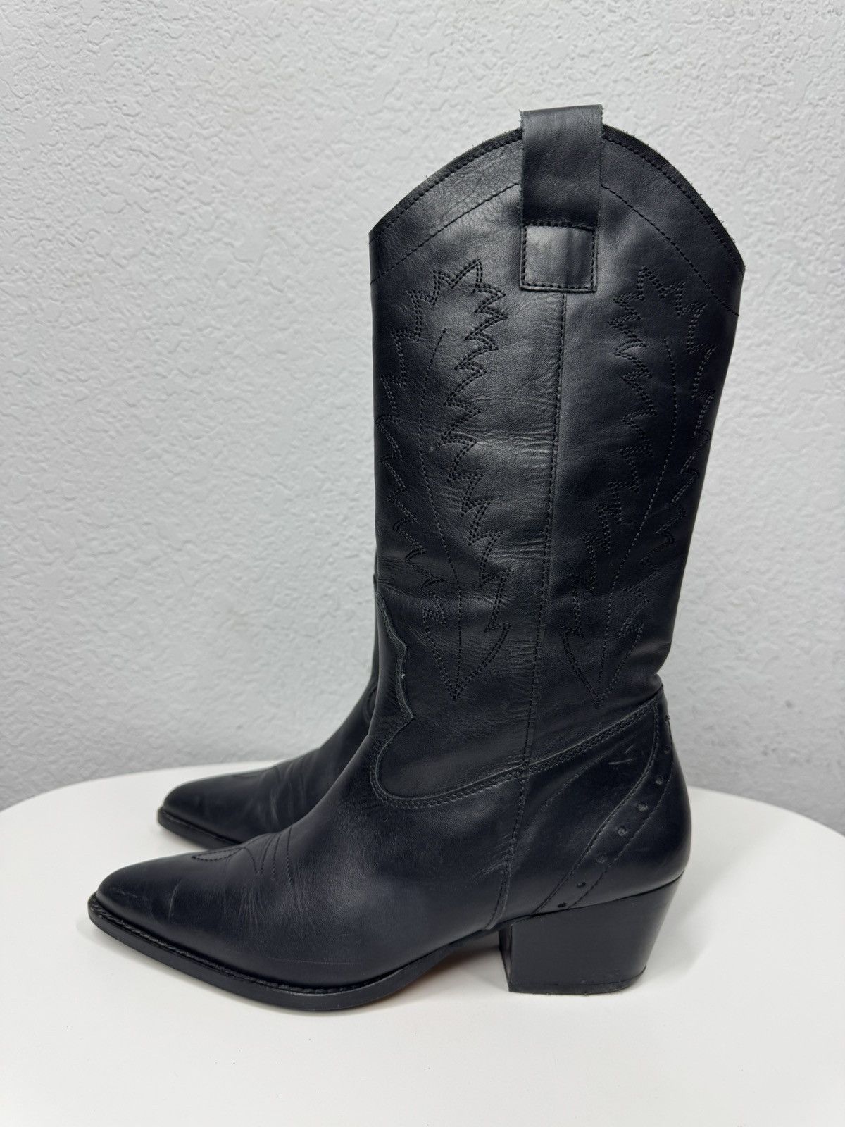Western Rise Vintage Leather Western Boots Cowboys Boots Y2K Gothic Rare Size US 9 / IT 39 - 6 Thumbnail