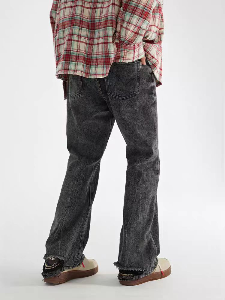 Japanese Brand × Jean Vintage street wash faded micro flare jeans Size US 36 / EU 52 - 4 Thumbnail