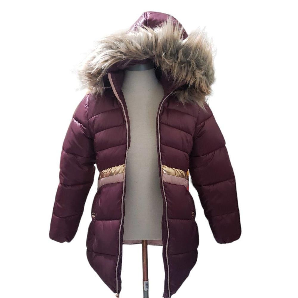 Michael Kors CT815 Michael Kors Ladies Burgundy Gold Hooded Puffer Jacket Size XL / US 12-14 / IT 48-50 - 1 Thumbnail