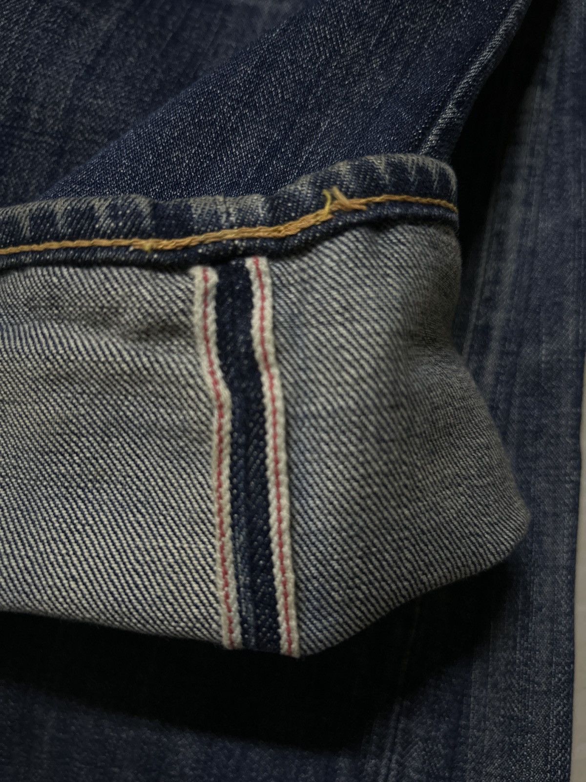 Kapital Buckle Back Vintage Evisu Cowboy Selvedge Distressed Denim Size US 32 / EU 48 - 11 Thumbnail