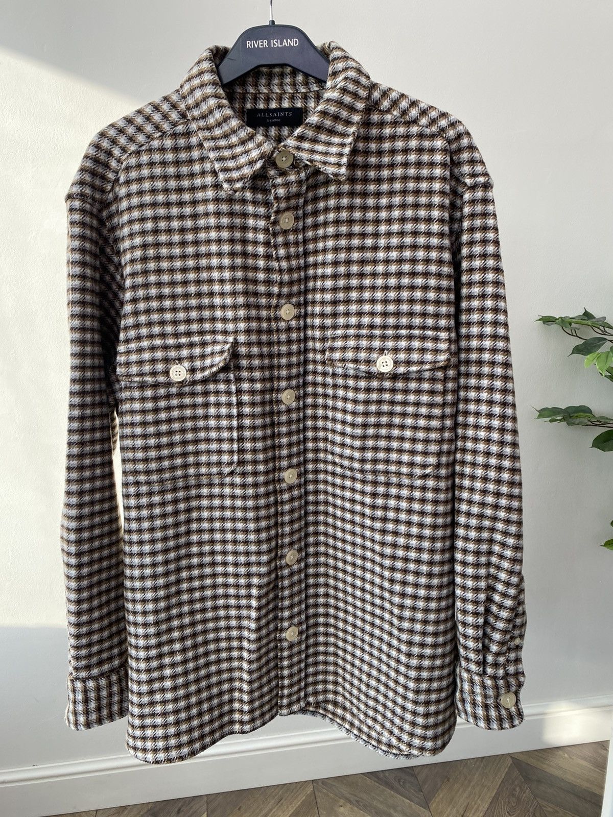Allsaints Vintage AllSaints Plaid Wool Overshirt Jacket Shacket Size US XL / EU 56 / 4 - 3 Thumbnail