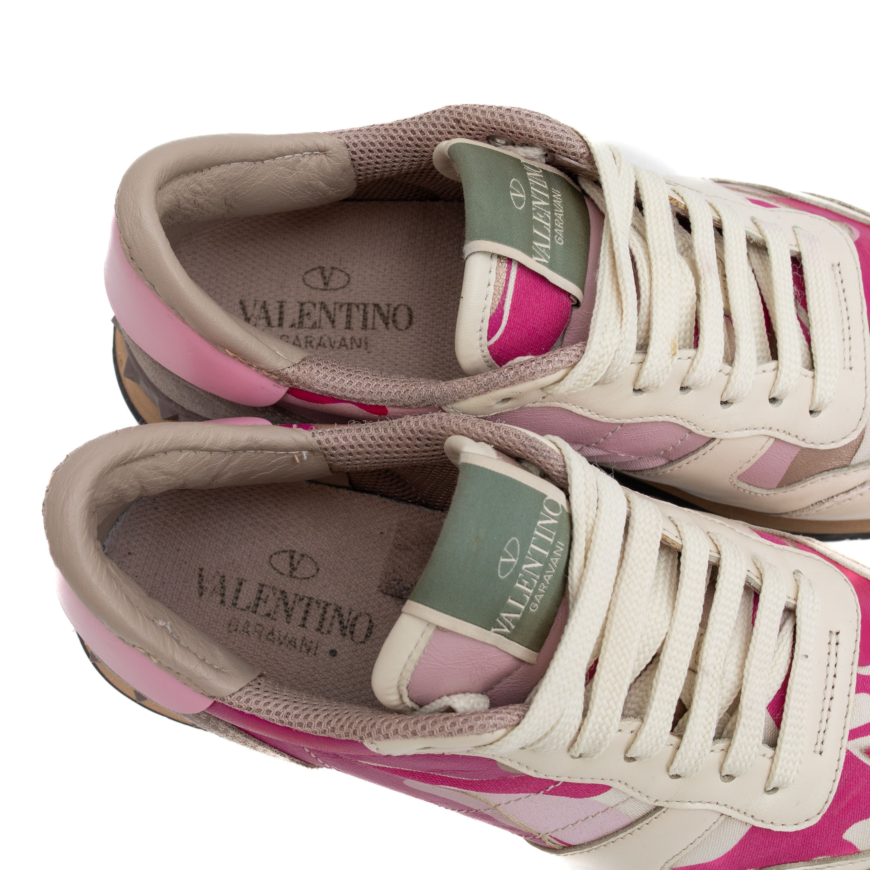 Valentino VALENTINO GARAVANI Rockrunner Pink Cammo Sneakers Size US 8 / IT 38 - 8 Thumbnail