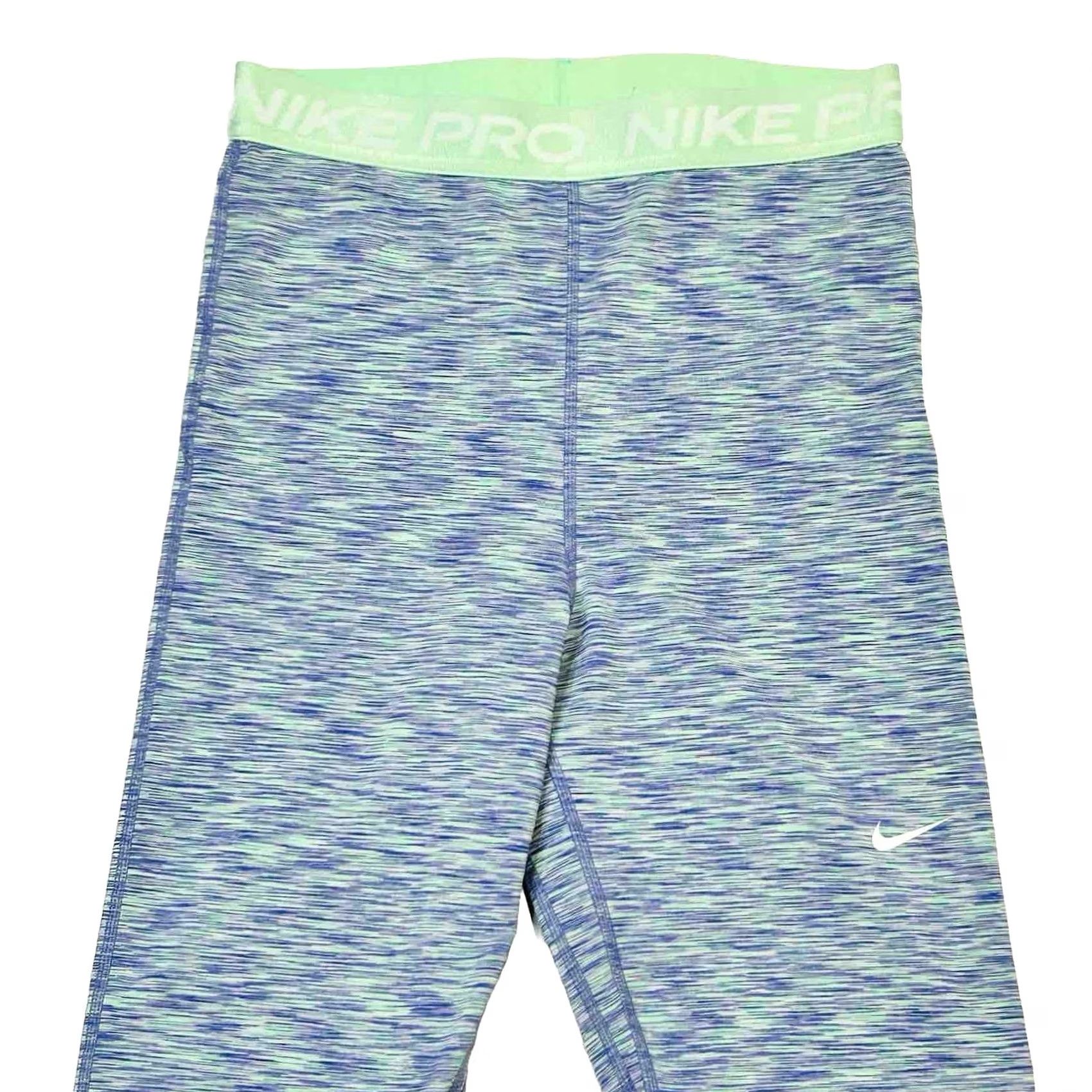Nike Nike Pro Space-Dyed Cropped Tights Women M Multicolor Space Glow Compression Moisture Wicking 82% Polyester 18% Spandex Athletic Leggings Size ONE SIZE - 3 Thumbnail