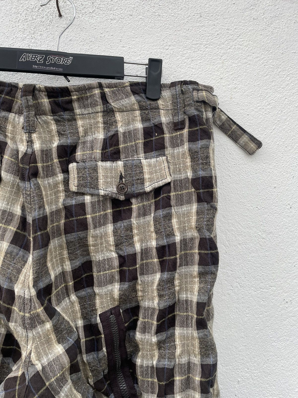 If Six Was Nine × Kenzo Kenzo Homme Checked Long Zipper Back Side Pants Size US 38 / EU 54 - 11 Thumbnail