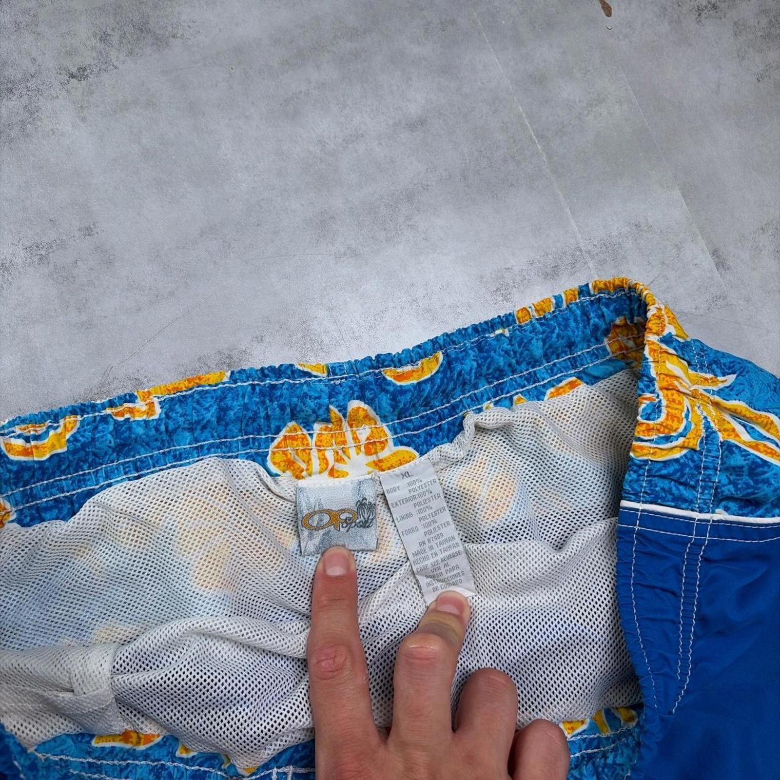 Ocean Pacific Vintage Blue Ocean Pacific Surf Floral Baggy Board Shorts Size US 36 / EU 52 - 4 Thumbnail