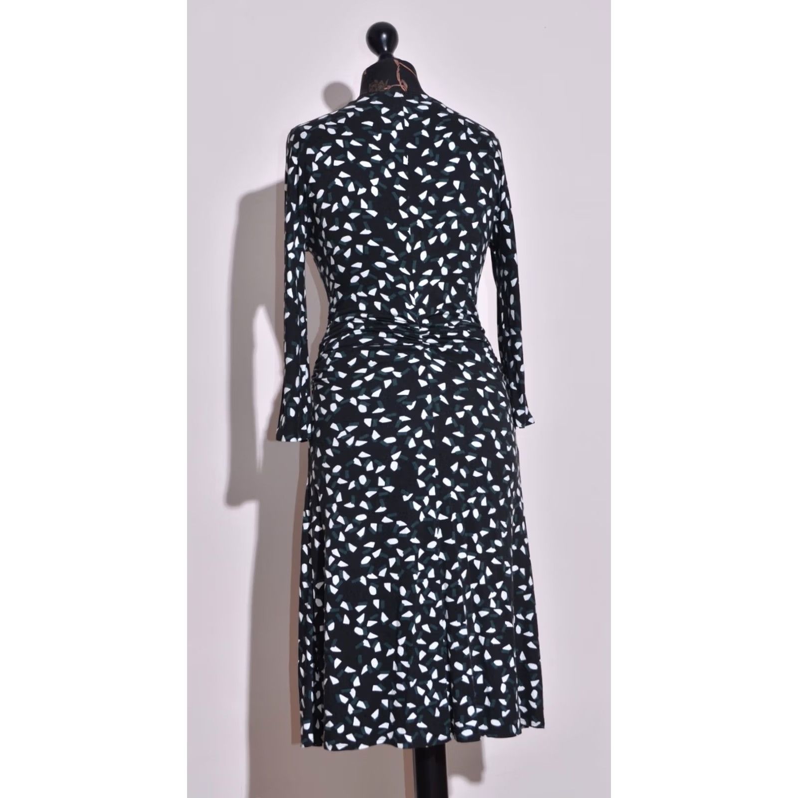 Max Mara Max Mara Studio Women's Dress Viscose 3/4 Sleeve Black Lined Size S Midi Dress Size S / US 4 / IT 40 - 4 Thumbnail