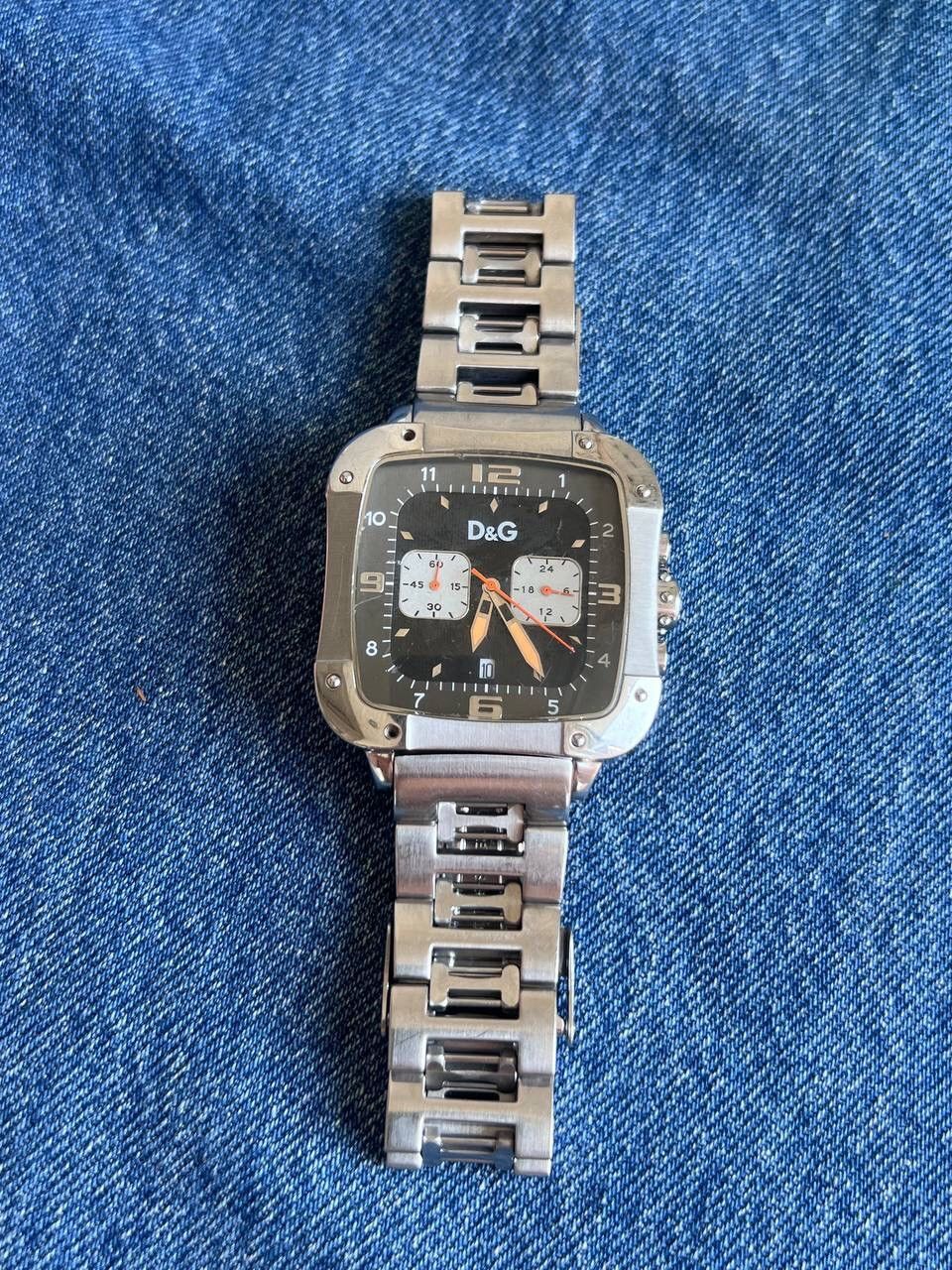 Dolce & Gabbana D&G MEN'S METAL BIG CHUNKY METAL STEEL QUARTZ WATCH 2000S Size ONE SIZE - 1 Thumbnail