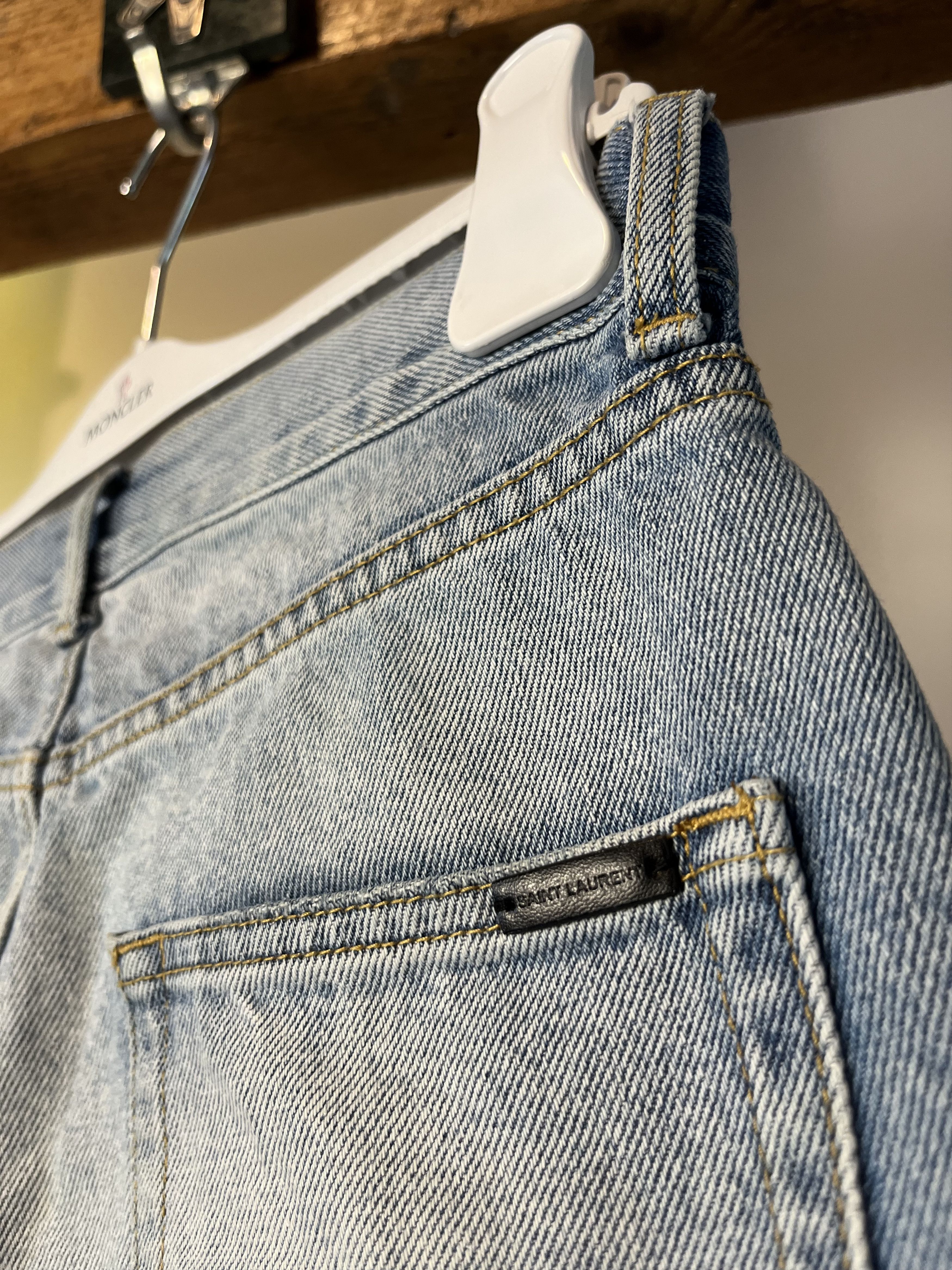 Designer × Saint Laurent Paris × Yves Saint Laurent Saint Lauren Denim Shorts JP73 Made in Japan Size 30" / US 8 / IT 44 - 9 Thumbnail