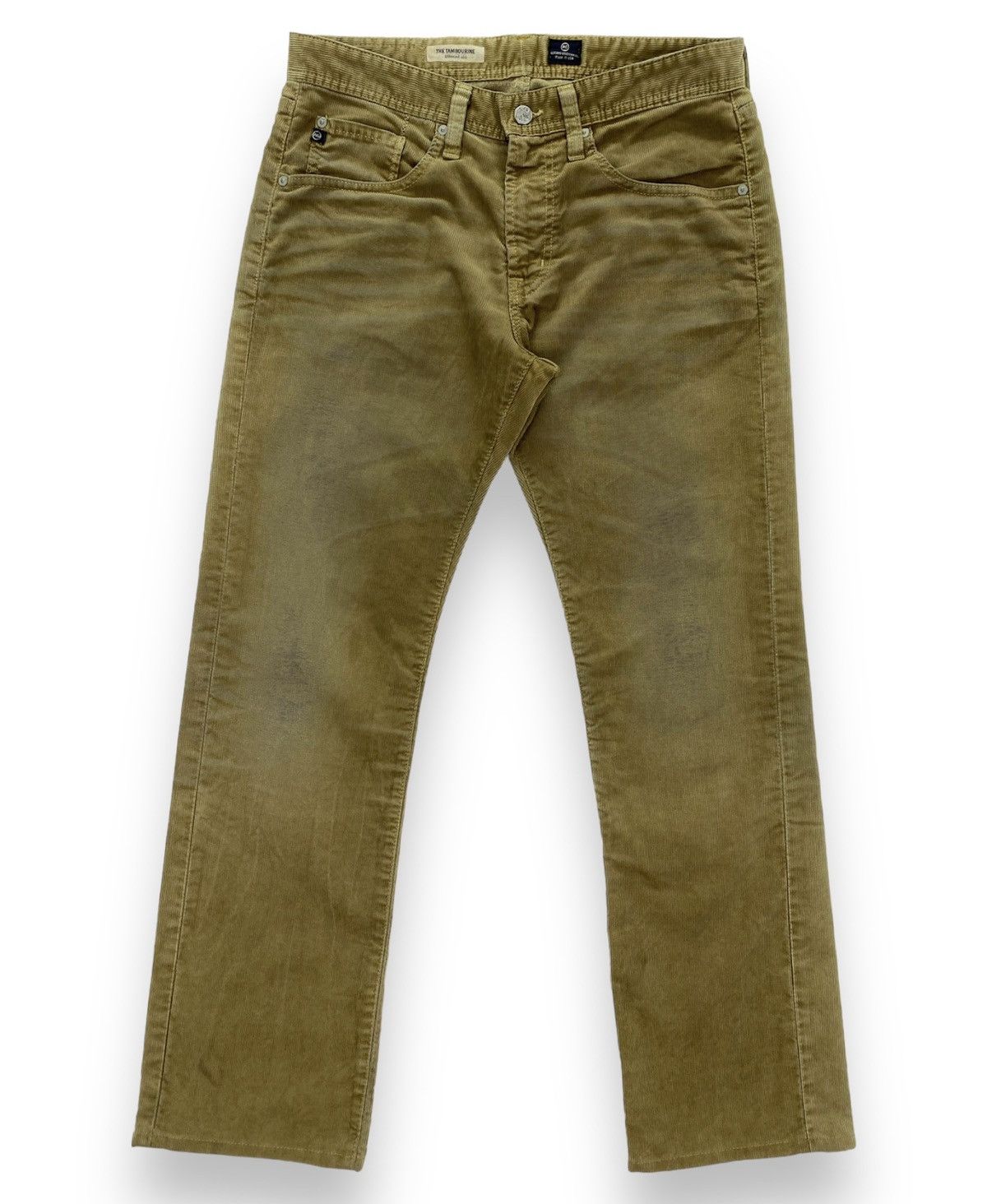 image of Ag Adriano Goldschmied Dirty Distressed Corduroy Pant in Brown, Men's (Size 32)