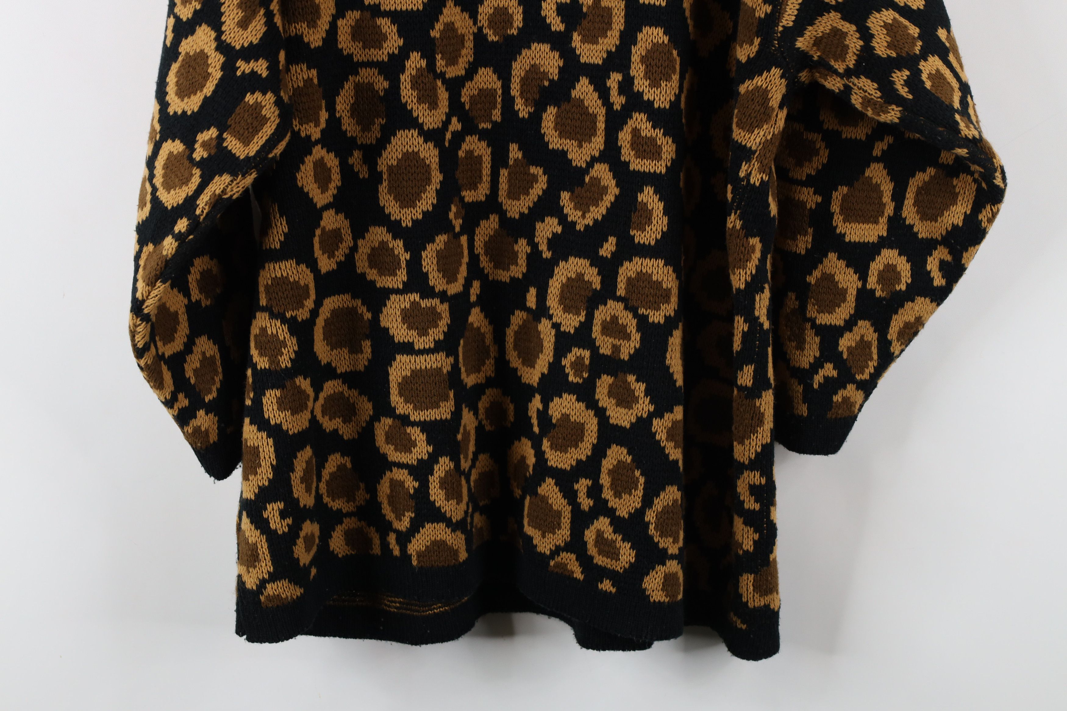 Vintage Vintage 90s Streetwear Leopard Print Marled Knit Sweater Size XL / US 12-14 / IT 48-50 - 9 Thumbnail
