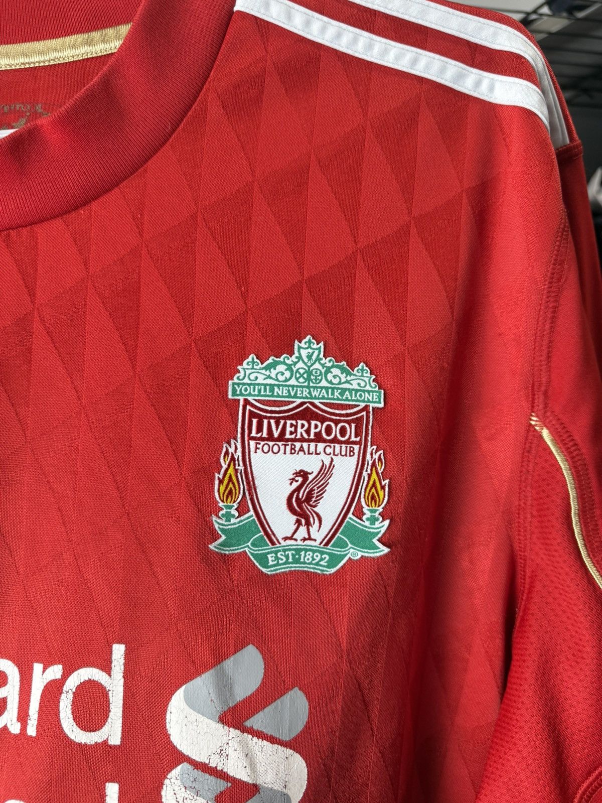 Adidas 2010 Adidas Liverpool Gerrard 8 Number Soccer Jersey Size US L / EU 52-54 / 3 - 4 Thumbnail