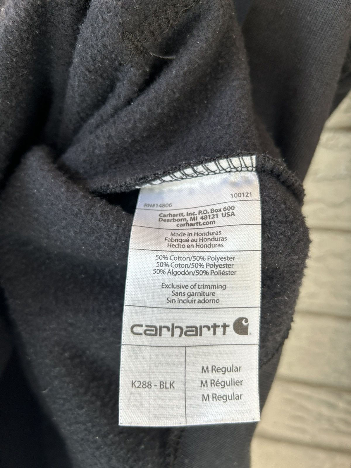 Carhartt Carhartt Black Fleece Lined Pullover Hoodie Size US M / EU 48-50 / 2 - 7 Thumbnail