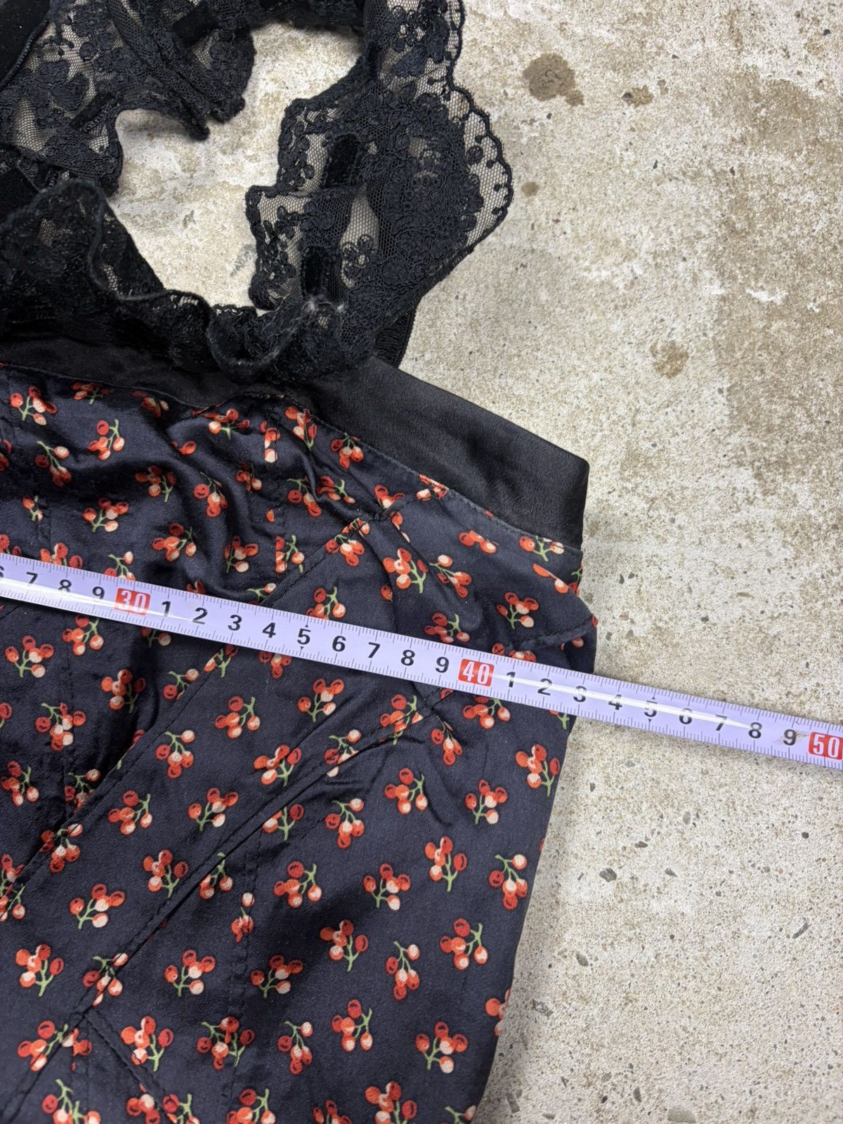 Dolce & Gabbana Vintage 2000s Dolce & Gabbana Silk Corset Lace Trims Cherry Size XL / US 12-14 / IT 48-50 - 15 Thumbnail