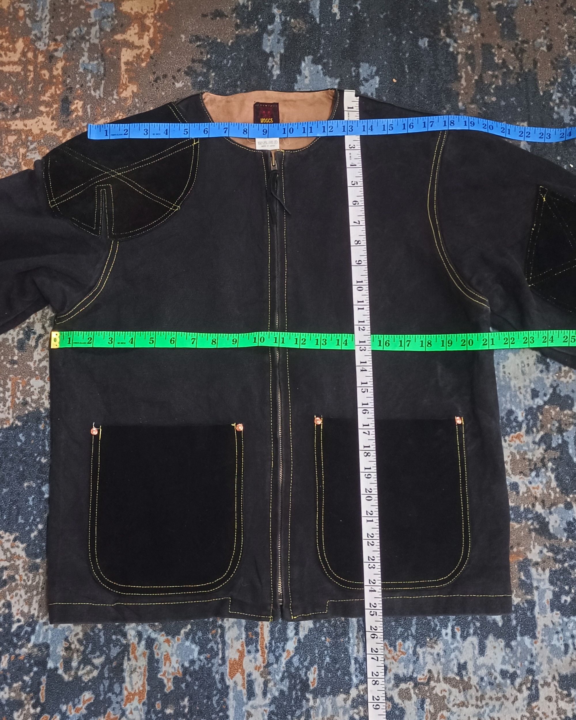 Nepenthes Nepenthes Woggs Denim Jacket With Leather Pacthwork Size US L / EU 52-54 / 3 - 12 Thumbnail