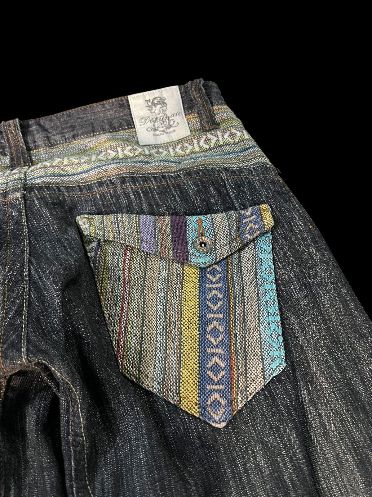 If Six Was Nine × Le Grande Bleu (L.G.B.) VINTAGE 90’S STYLE DOMINATE HANDCRAFTED NICE DESIGN JEANS Size US 32 / EU 48 - 9 Thumbnail