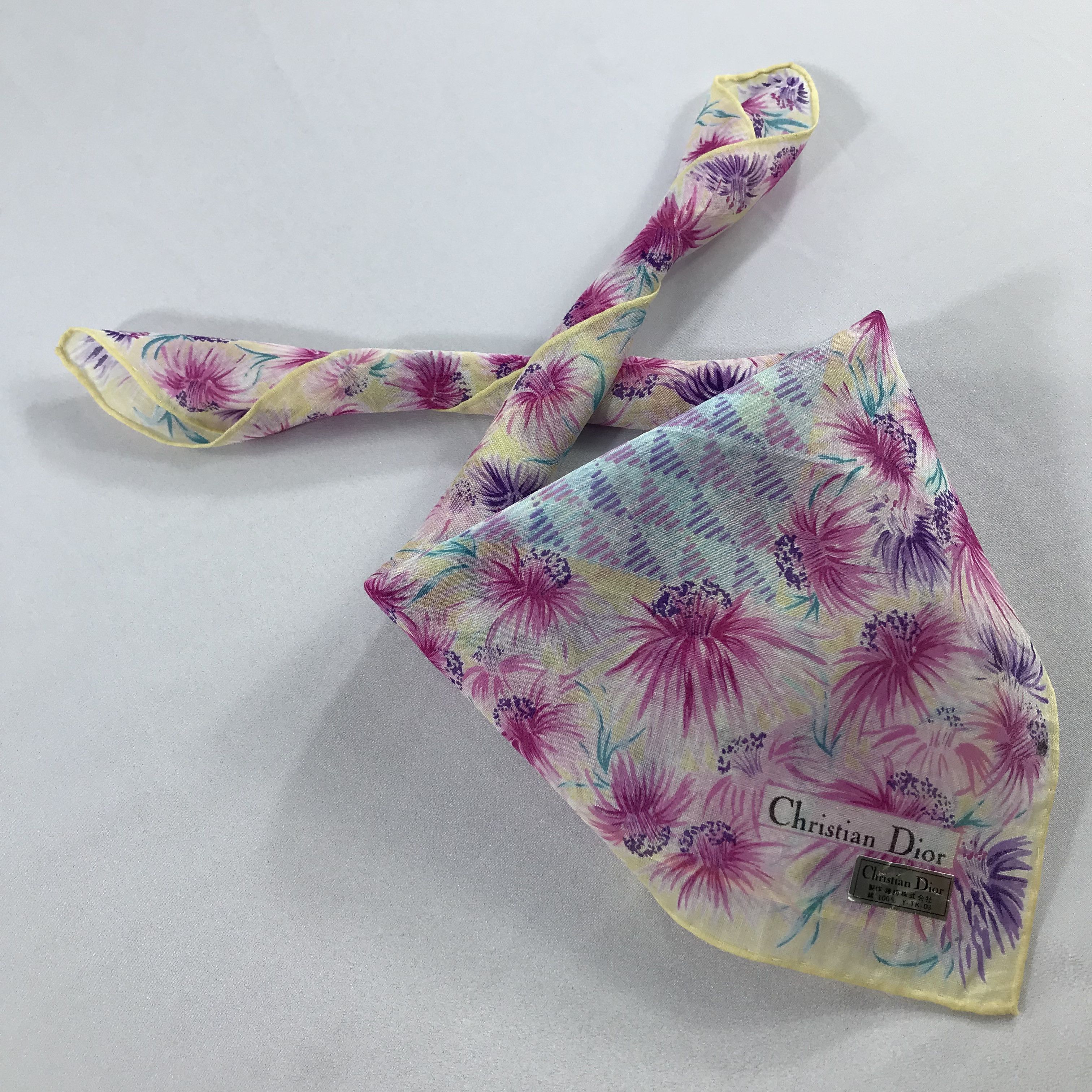 Vintage Christian Dior Bandana / Handkerchief / Neckerchief - S2422 Size ONE SIZE - 4 Thumbnail